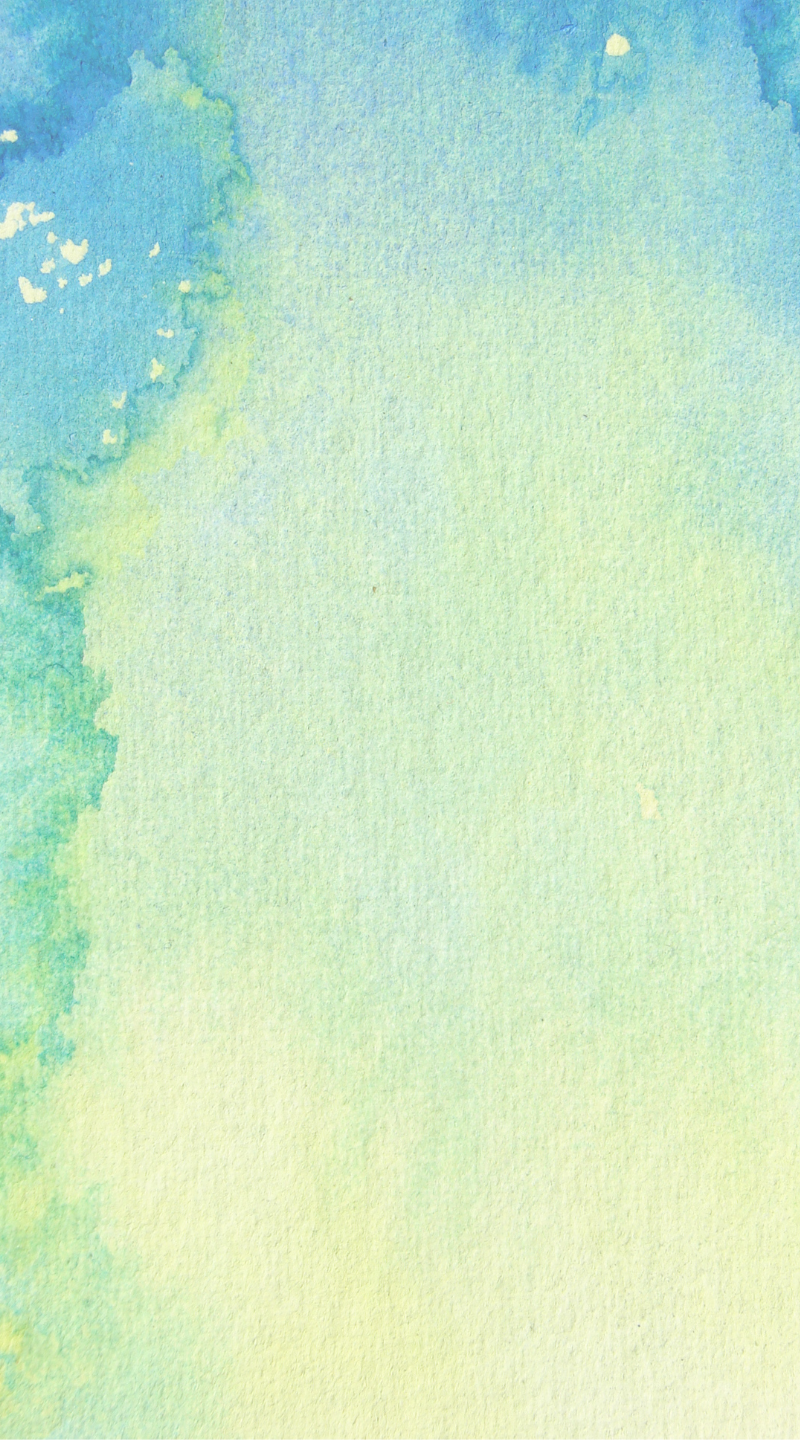 Aquarell mit sanften Blau-, Grün- und Gelbtönen, keine klaren Objekte oder Motive erkennbar.
