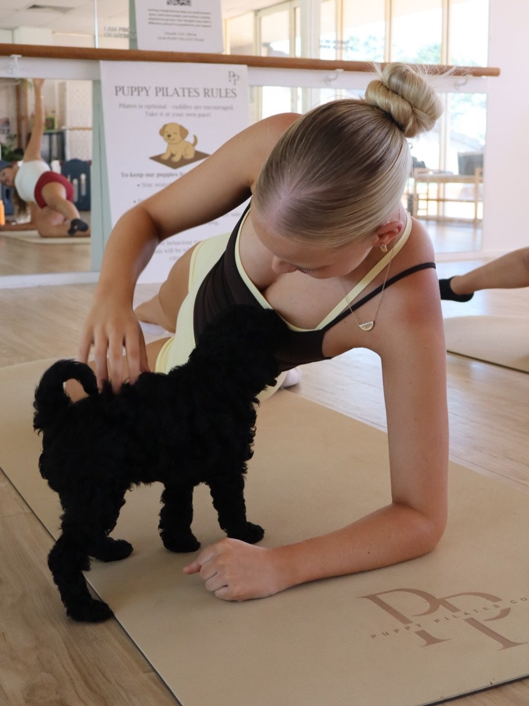 Puppy Pilates is your little pocket of calm in a busy world 🐾✨

A chance to slow down, move your body, and just feel good, all while being surrounded by the pure joy of puppies.

It&rsquo;s not about perfection, it&rsquo;s about relaxing, having fun