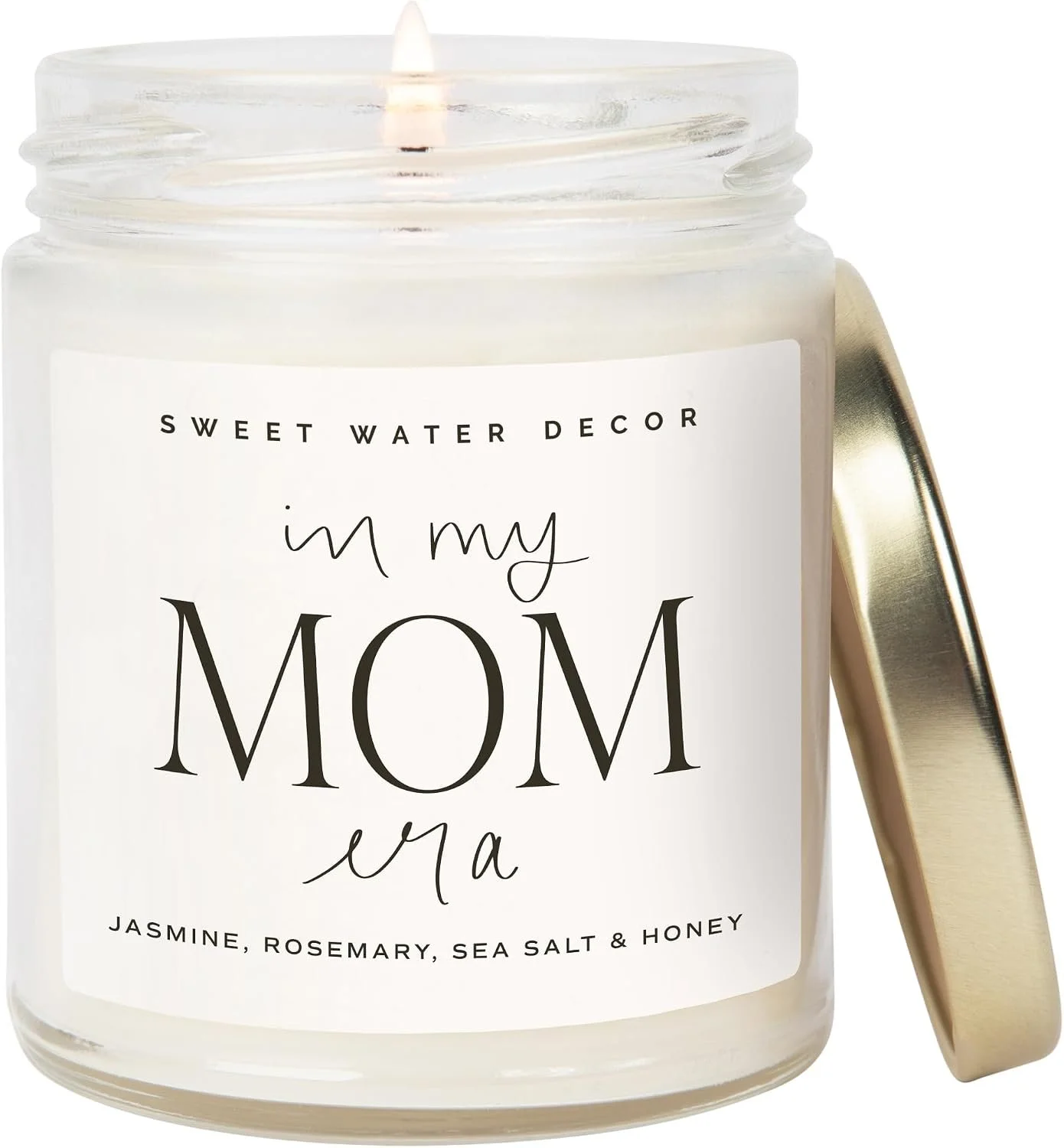 "Mom Era" jasmine, rosemary, and honey soy candle