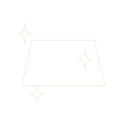 Simple line drawing of a sparkling rectangular object, possibly a gemstone or a jewel.