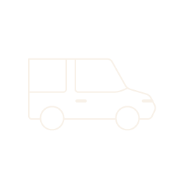 Outline drawing of a small van or delivery vehicle.