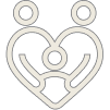 an icon of a family forming a heart
