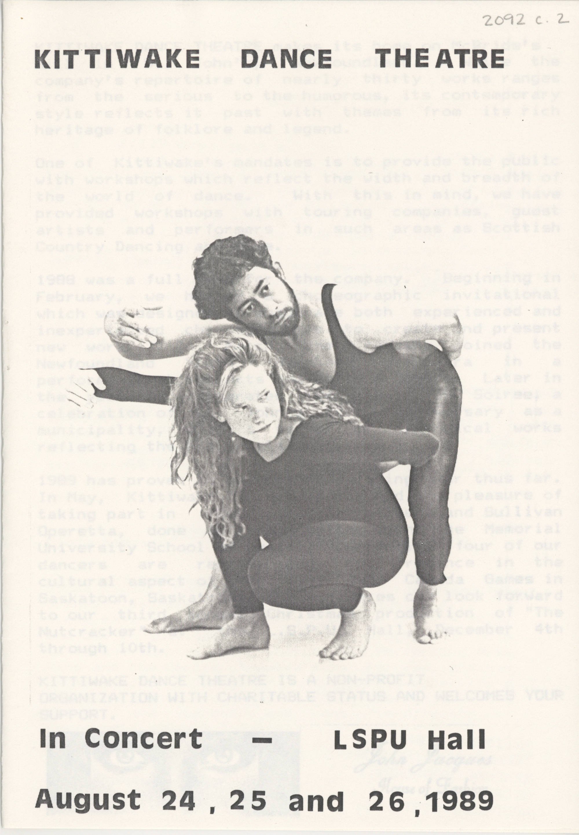 KDT in Concert (1989) Program