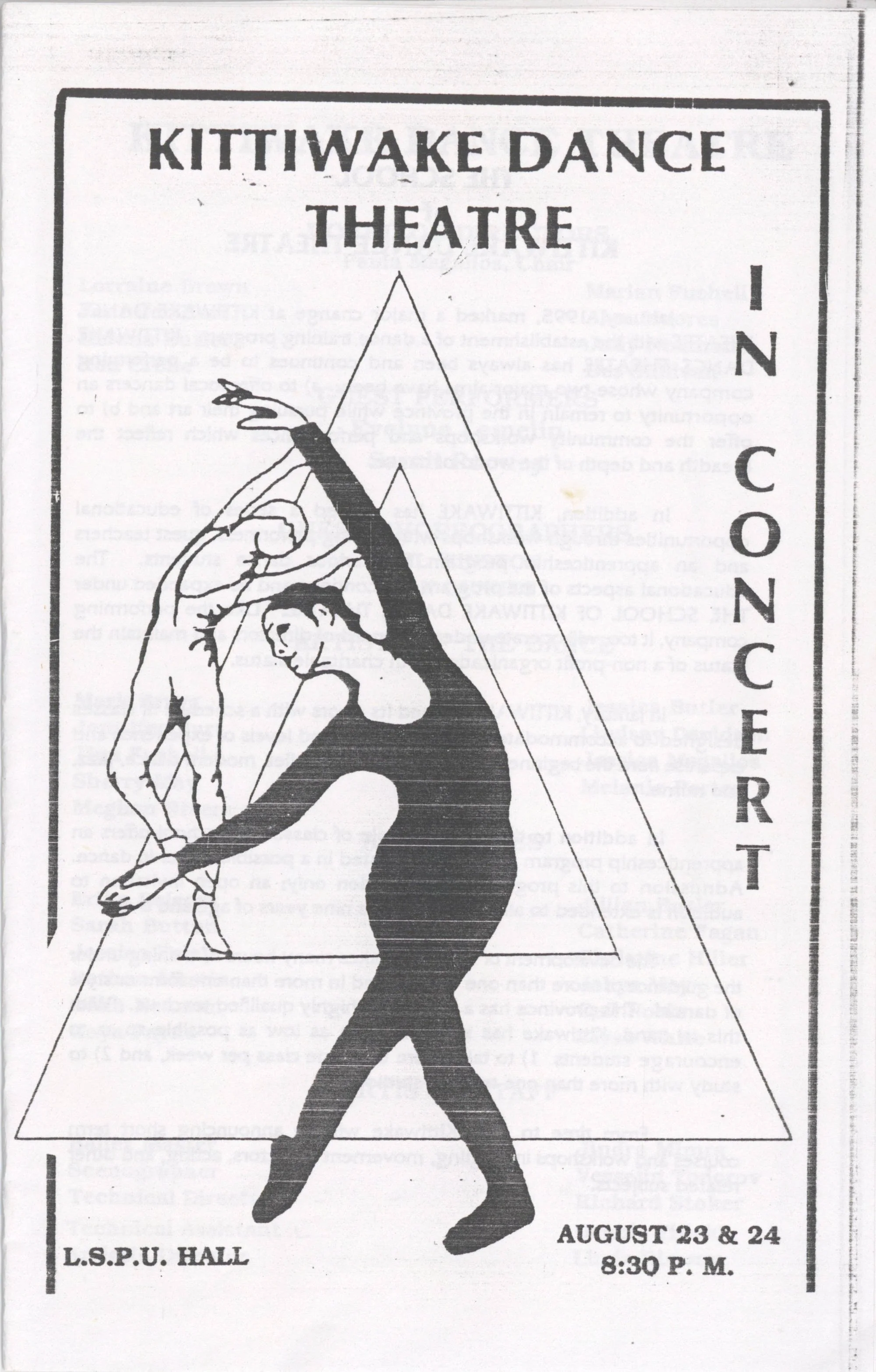 KDT In Concert (1995) Program