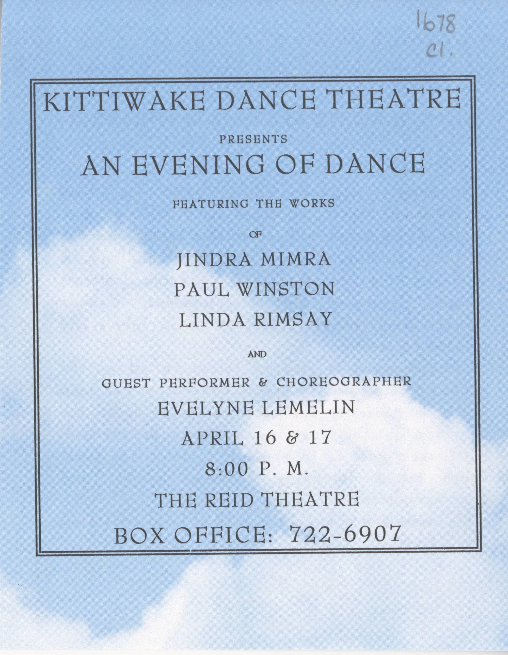 An Evening of Dance (1996) Program