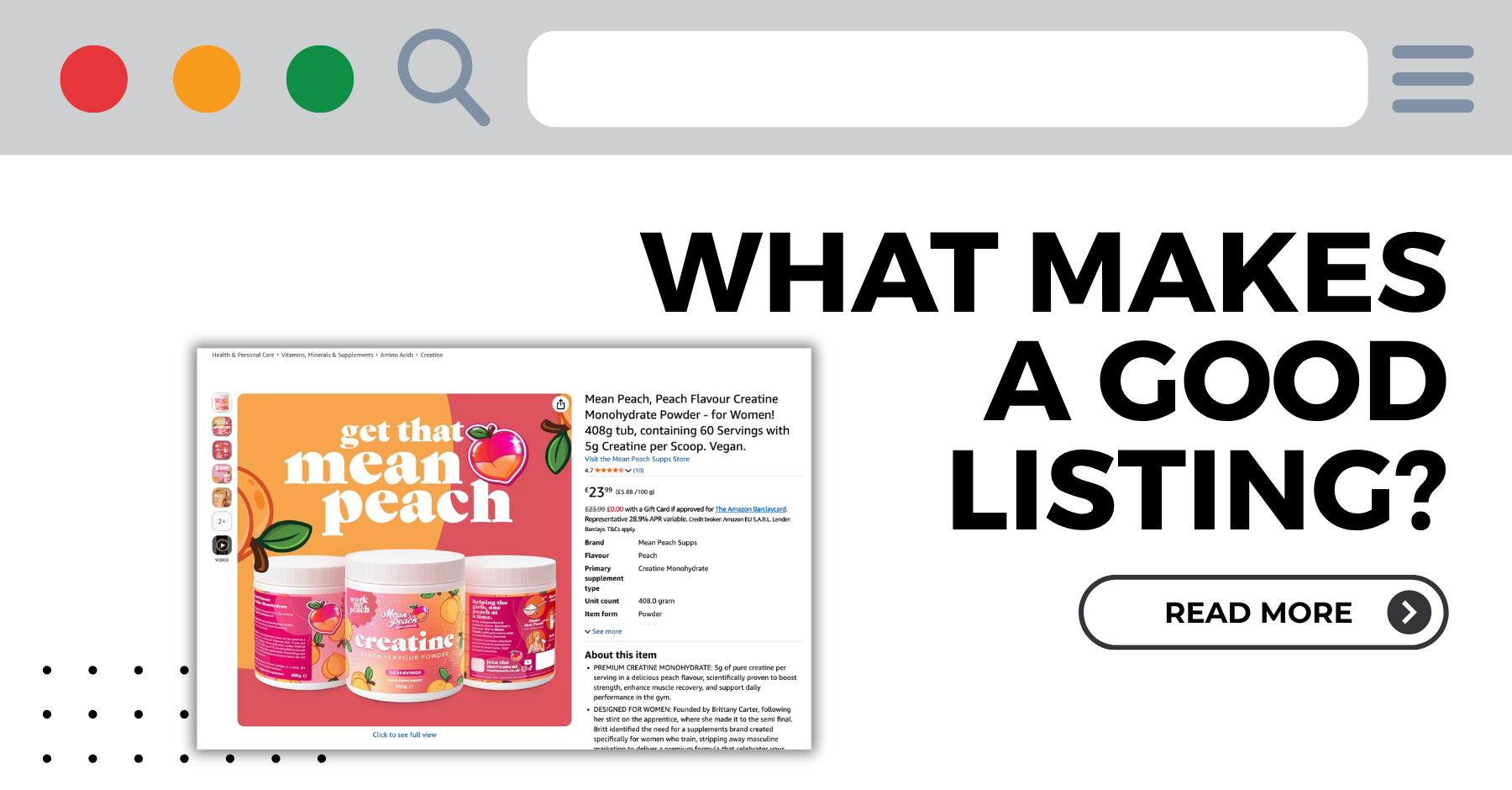 What makes a good Amazon listing in 2026?