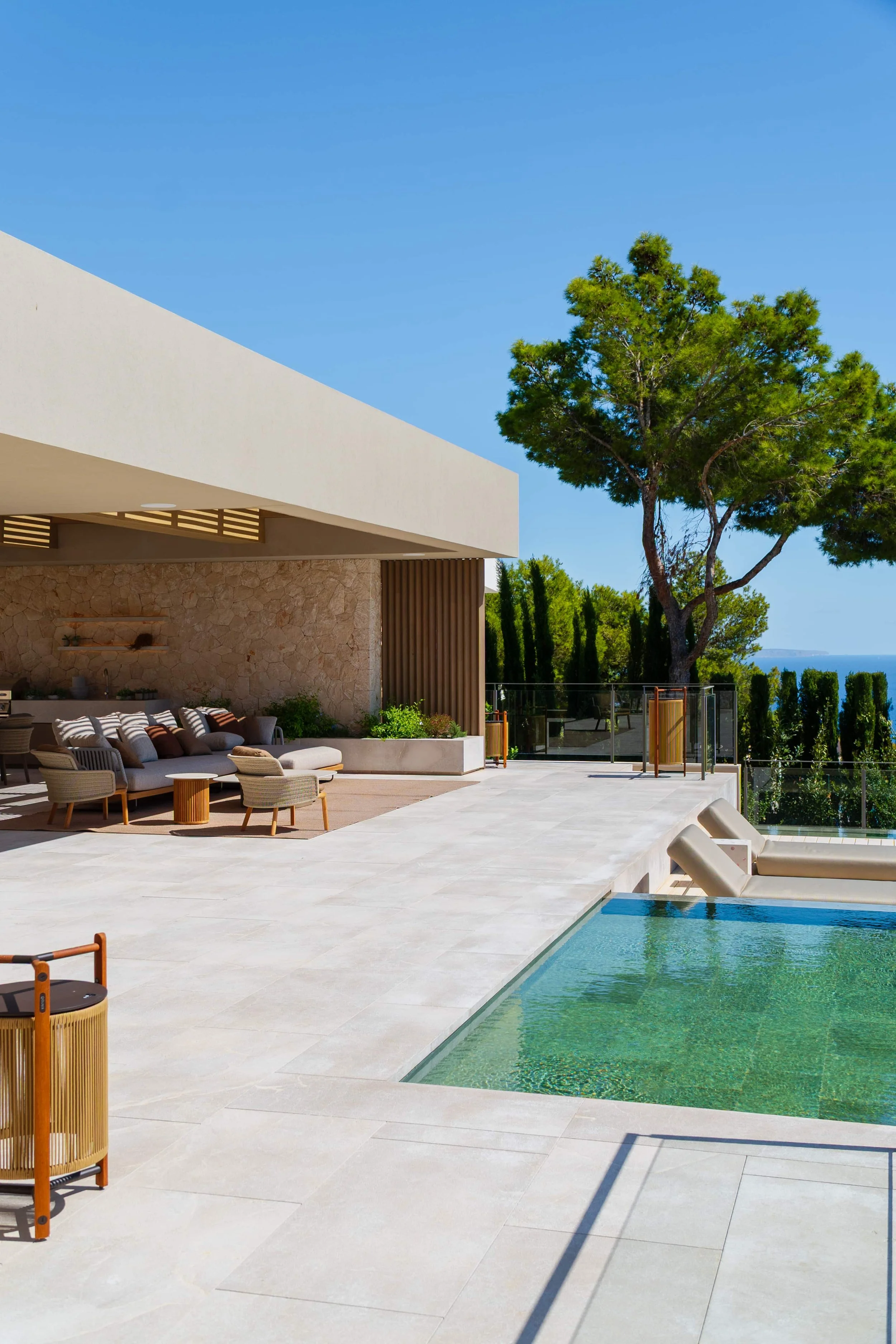 Infinity pool and outdoor terrace of Villa Aura, luxury villa in Mallorca