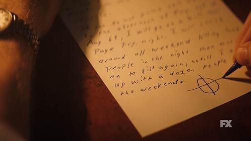 Zodiac letter hand prop by Lauren Marina in 'The Most Dangerous Animal of All' on FX.