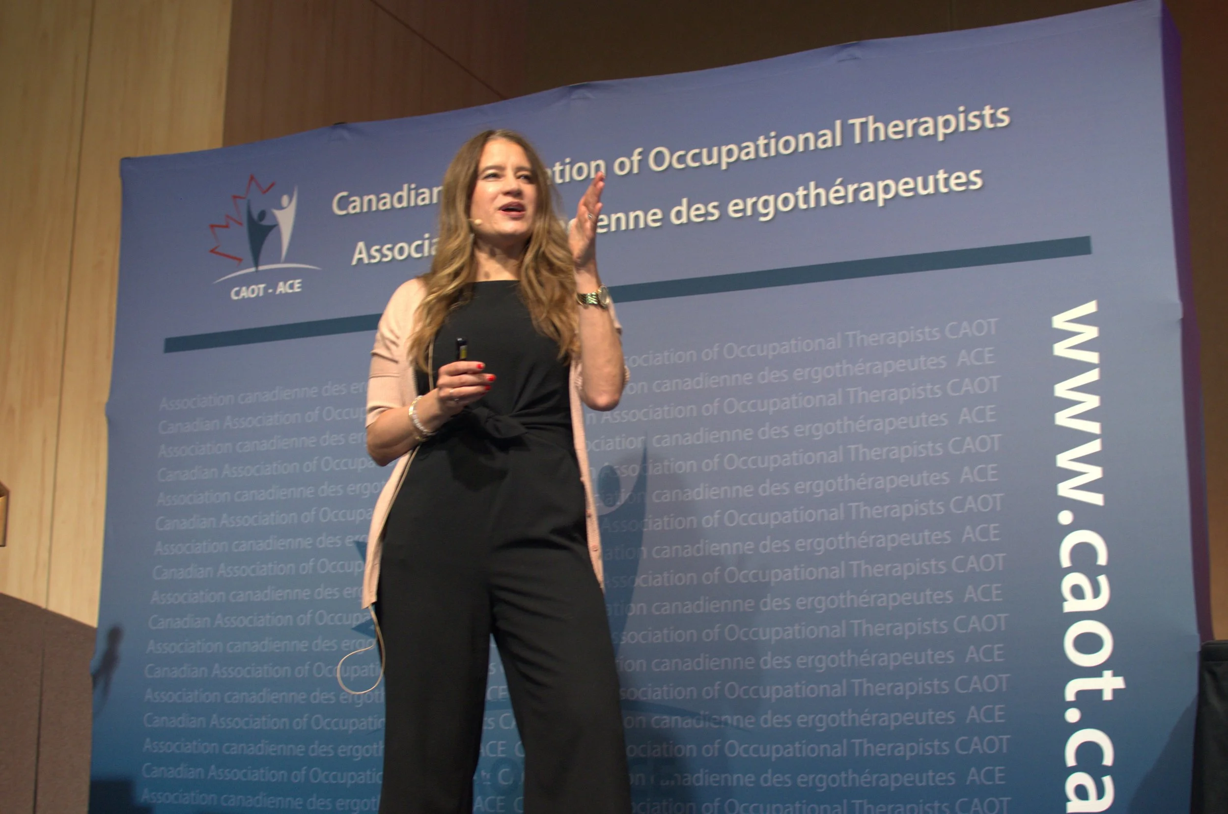 Moira Pena, Keynote Speaker at the Closing Ceremony of the CAOT 2023 Conference in Saskatoon, SK.