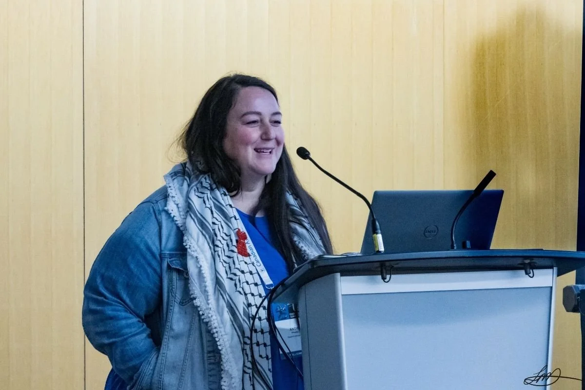 Angie Phenix presents during the sessions at the 2025 CAOT Conference in Edmonton.