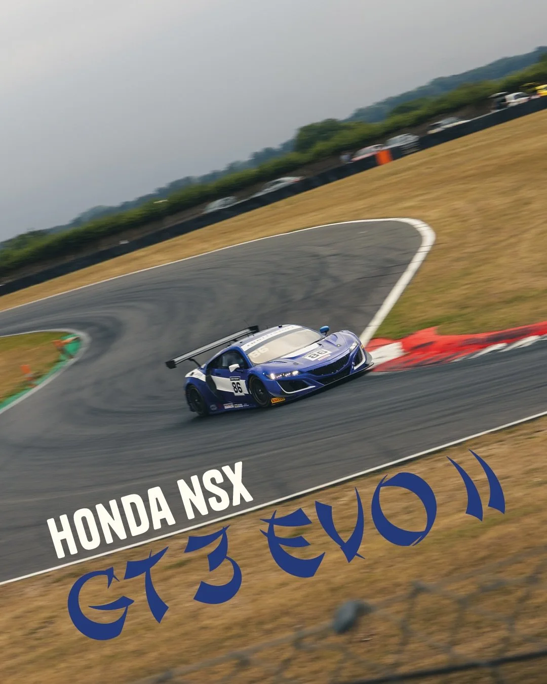 The Honda NSX GT3 Evo 2 doesnaway with the road cars hybrid system and instead uses a 3.5 litre twin turbo V6 delivering around 500bhp to the rear wheels. It is an enhanced version of the NSX GT3, that has improved reliability, performance and coolin