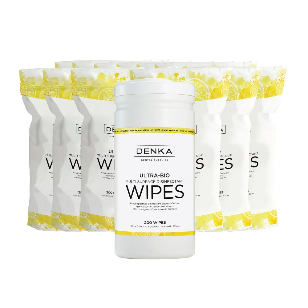 UltraBio Wipe Kit - Citrus 12 Refills + 1 Empty Tub