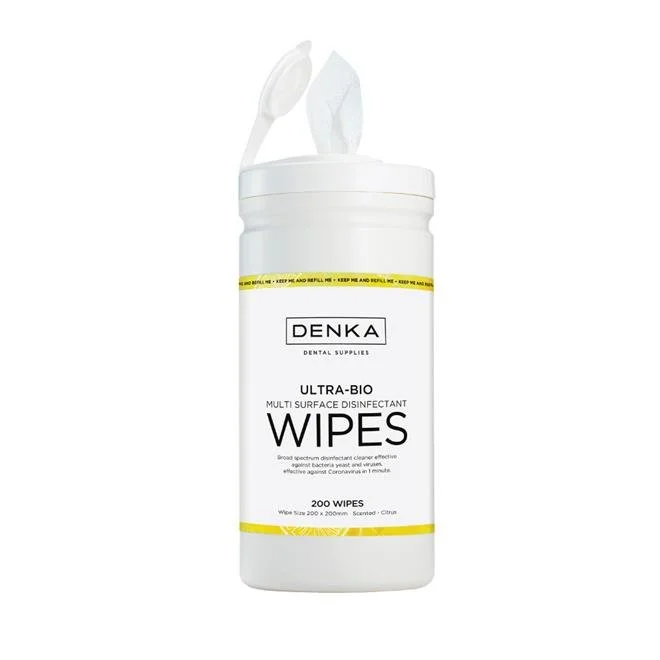 Denka Citrus Mint Wipes Tub x 200