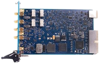 Brochure-sized computer circuit board with various chips, connectors, and a metal shield, primarily blue in color.