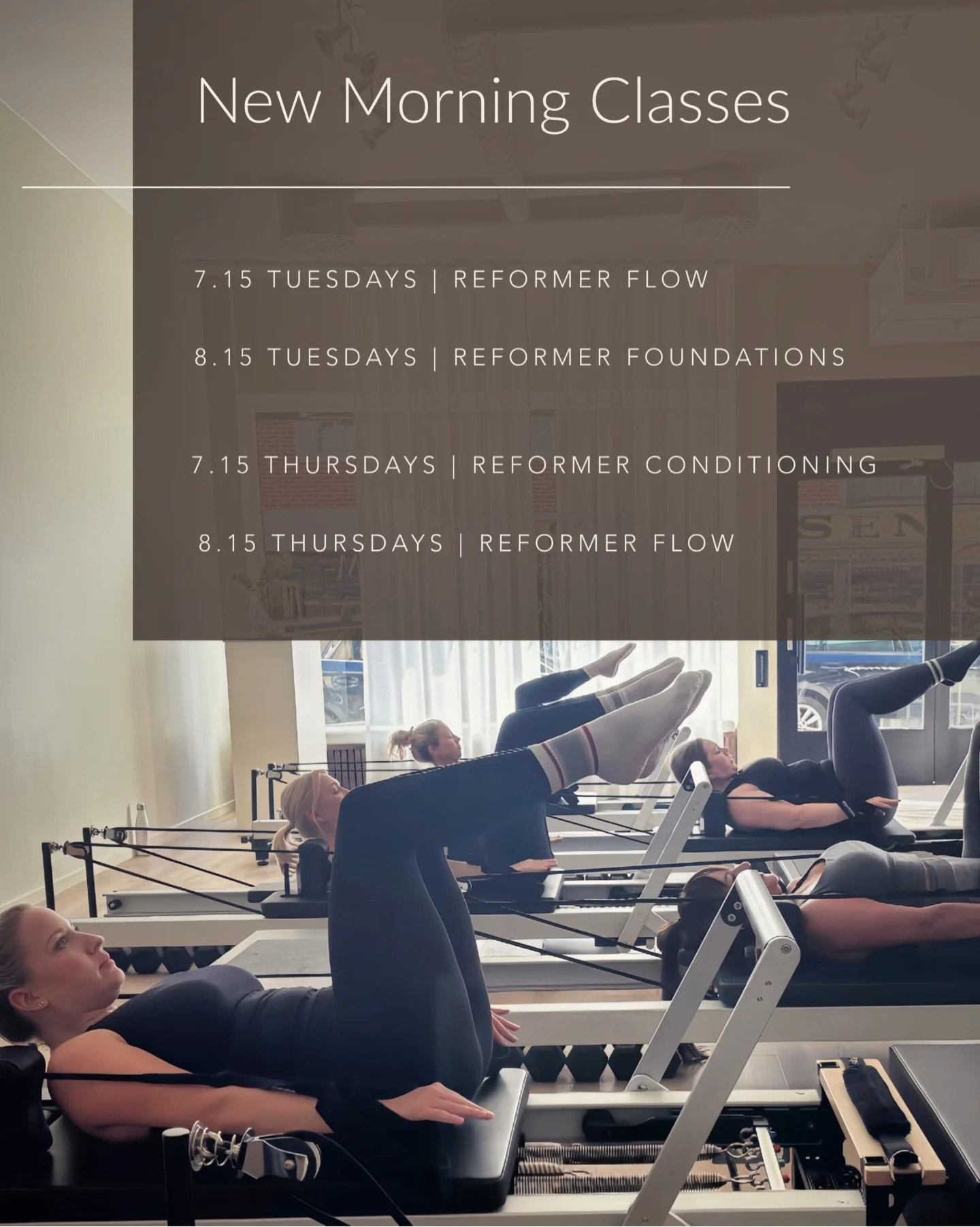 Morning light, fresh energy, new routine 🌅
Our 7:15 AM classes are here just in time for spring.
Start your day with us - now bookable on Momence ✨