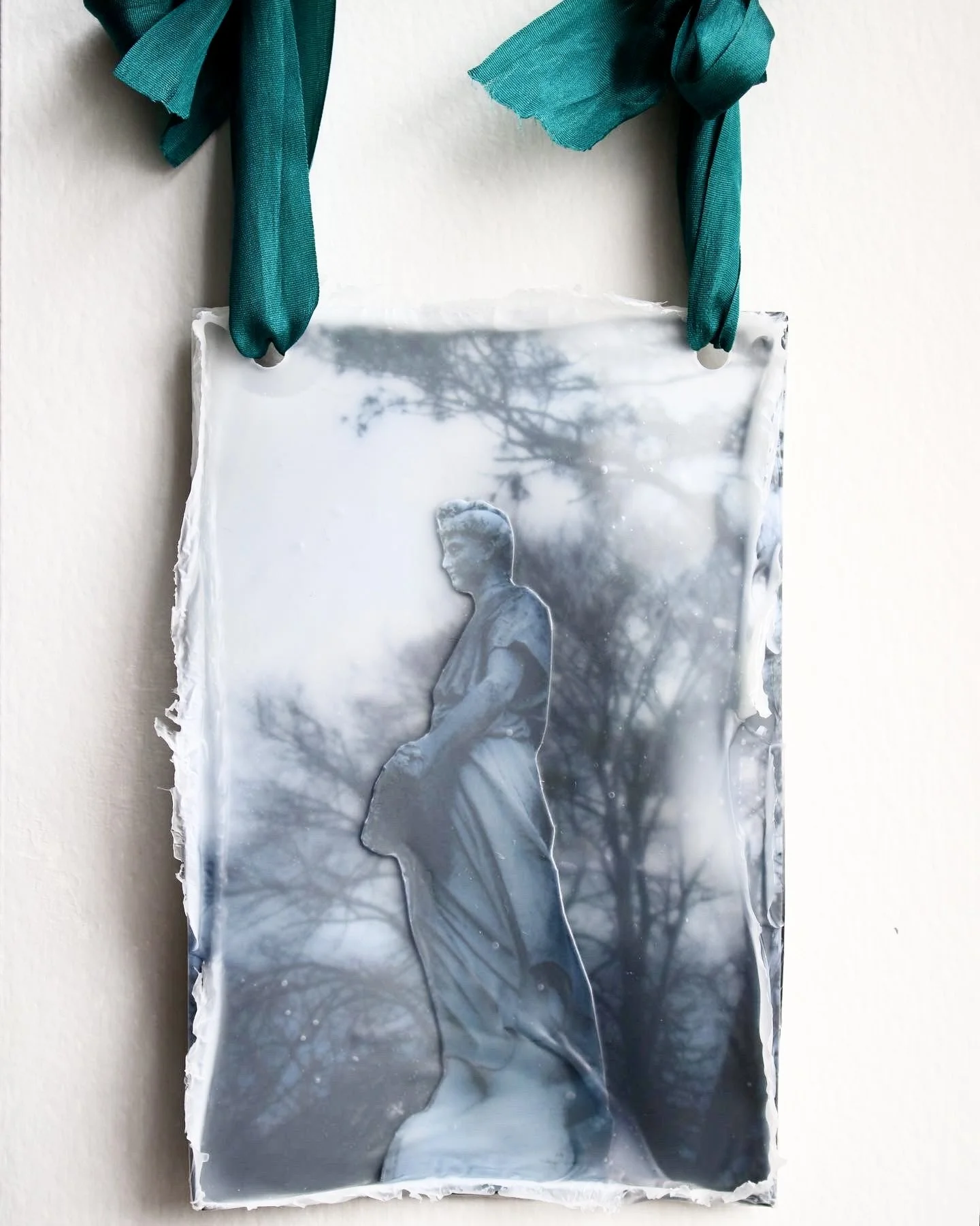 2023. Photo print, glue, ribbon. 4 x 6 inches.