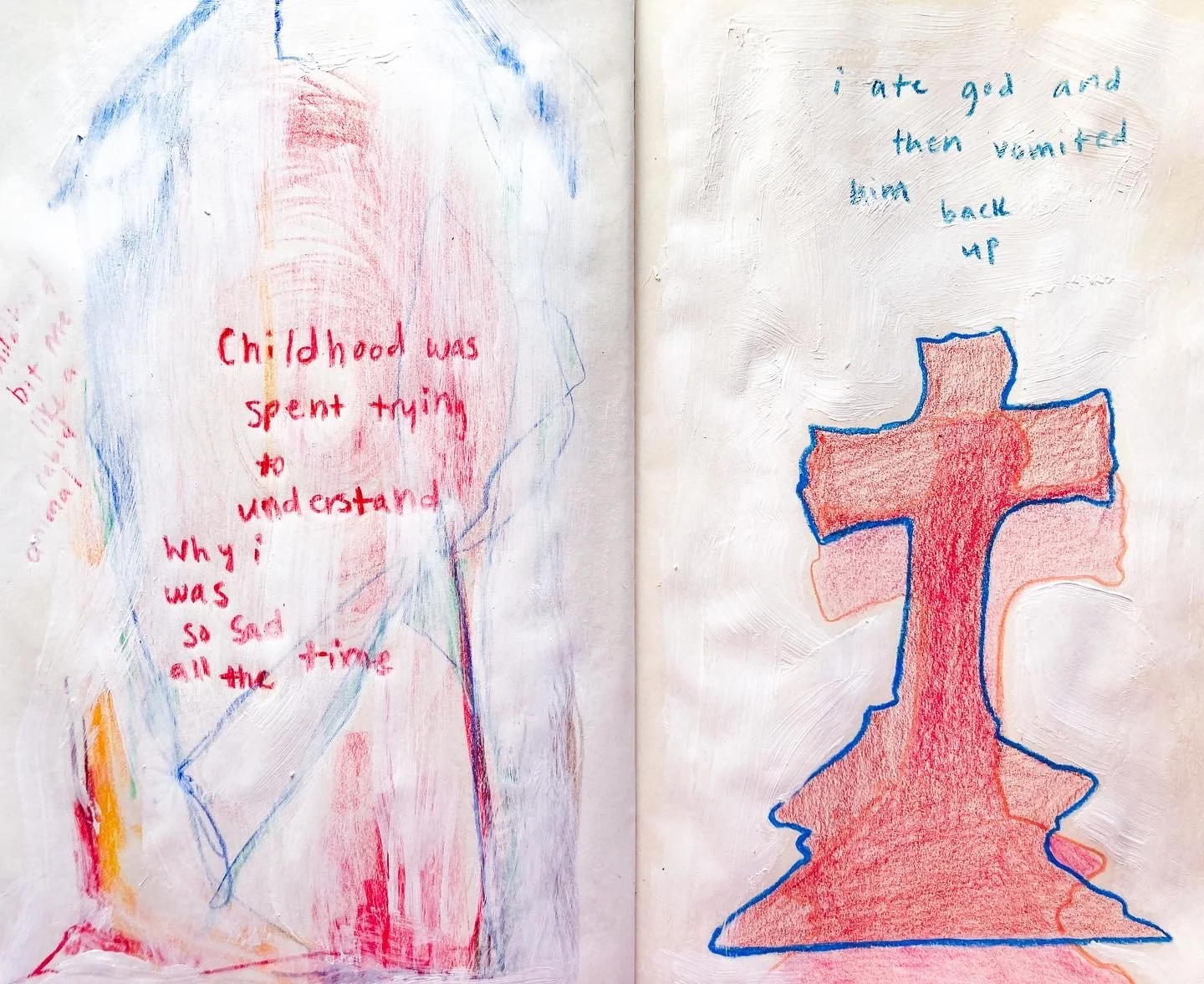 2022. Acrylic, colored pencil. 11 x 8.5 inches.