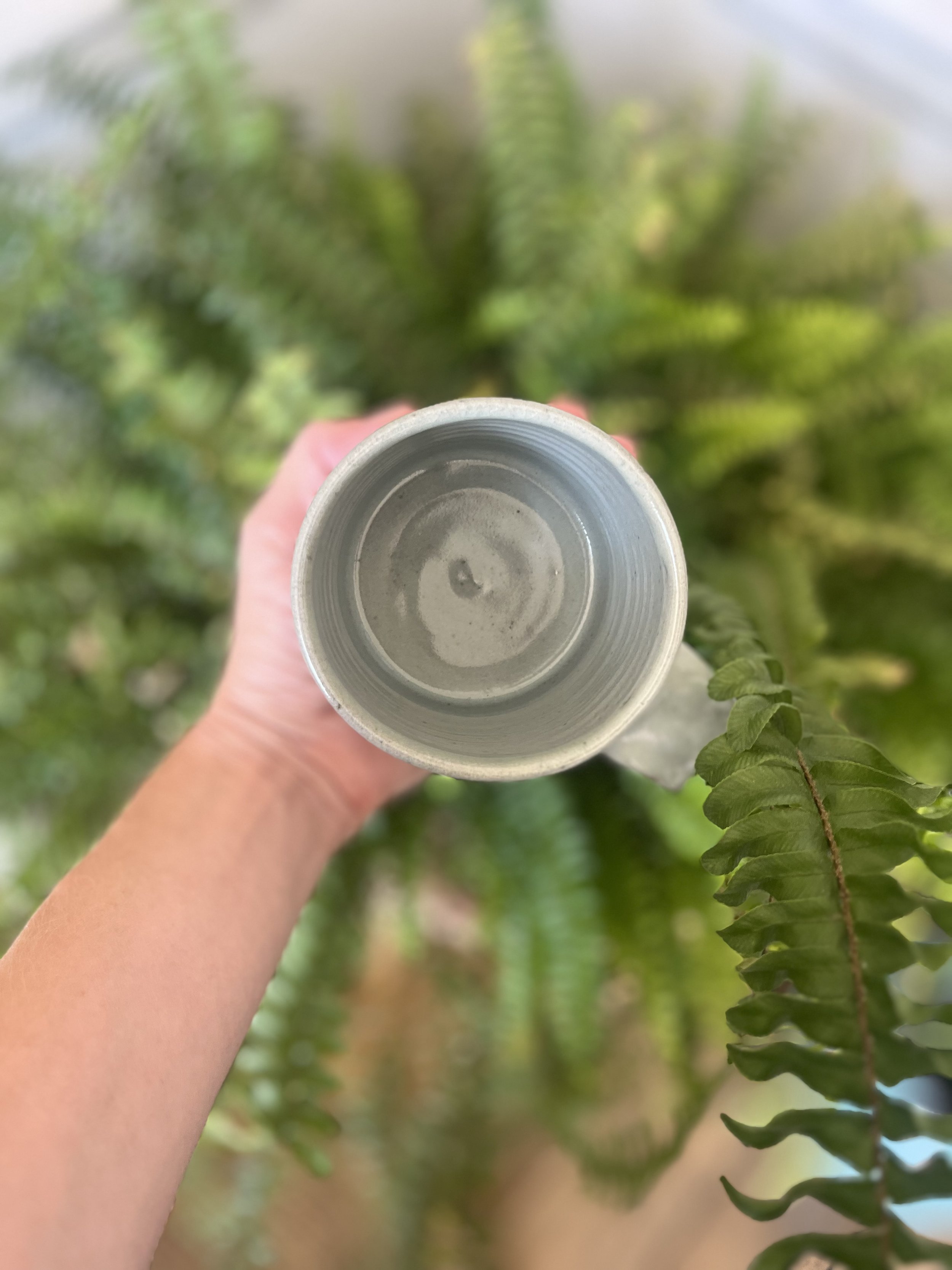 mug ceramic glaze handmade sturdy crafted light celadon jynsym ong decorated tea coffee drinks