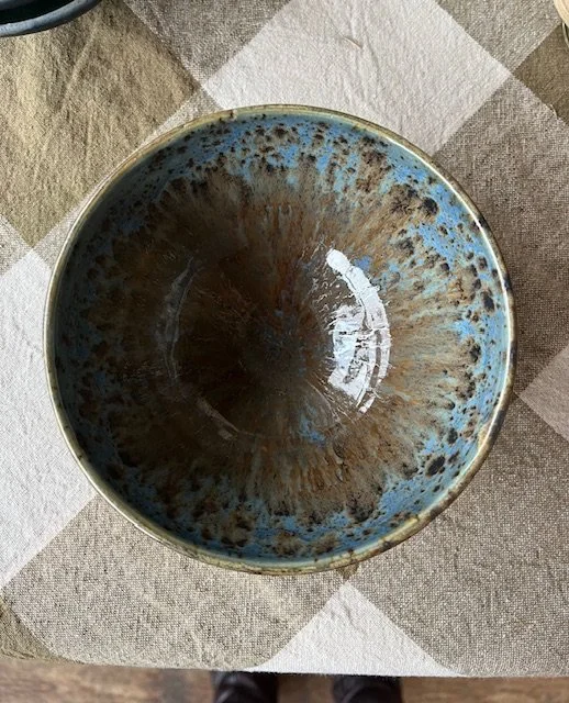 Brown blue small bowl