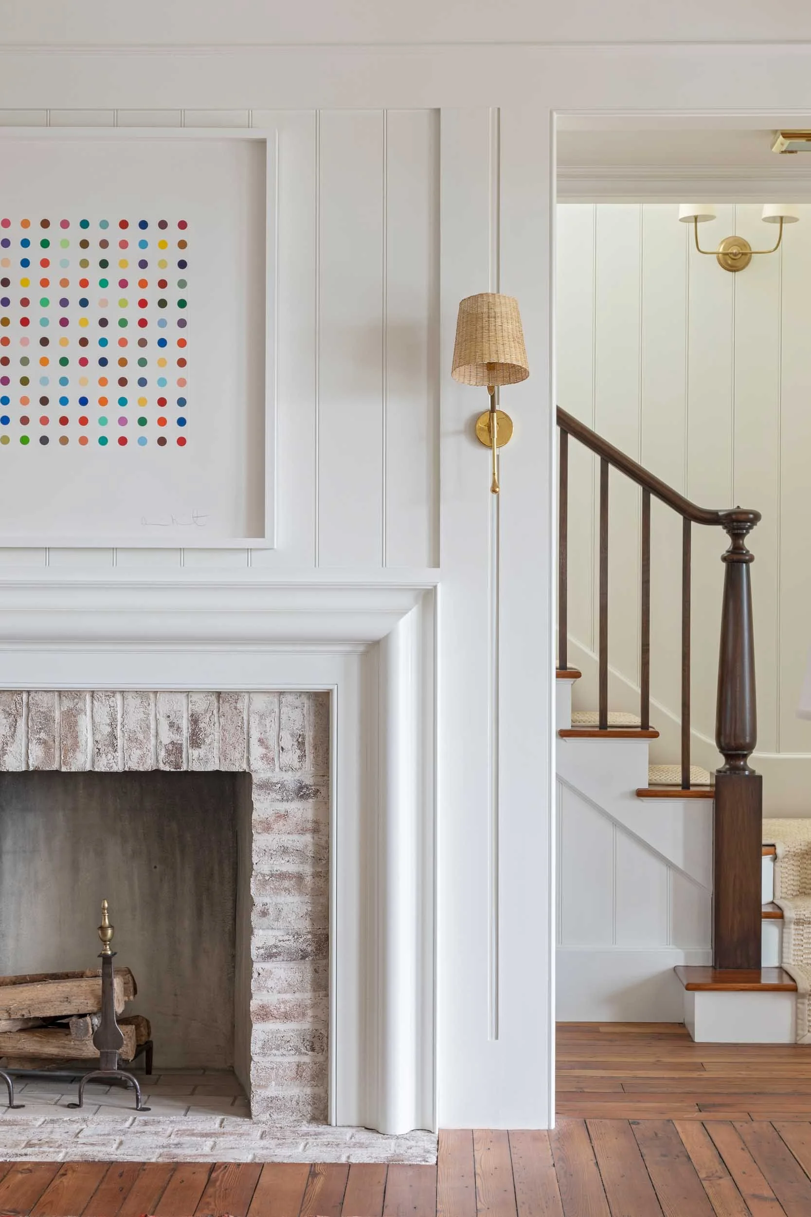 chunky-mantel-detail-framed-by-damien-hirst-geometric monoprint.jpg