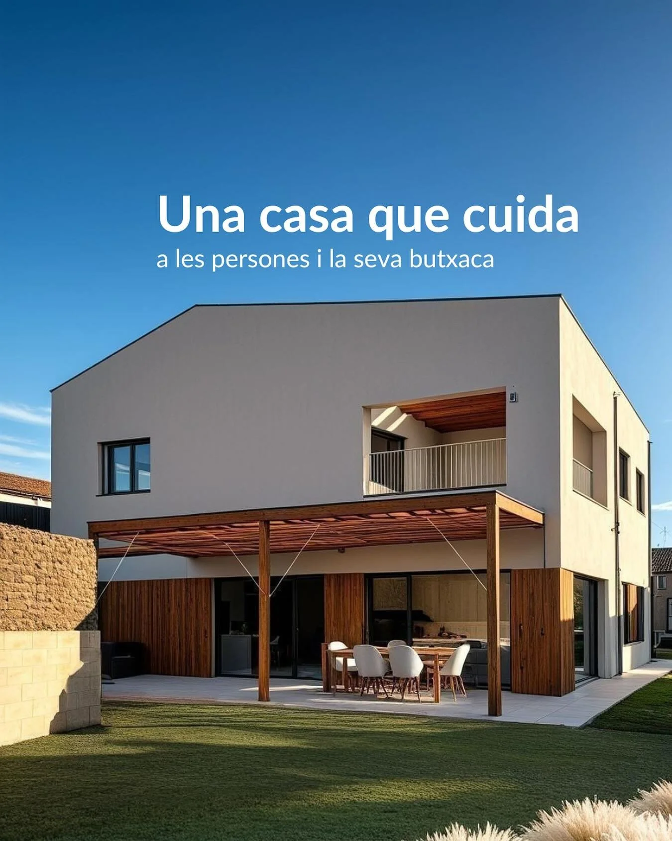 Una casa ben pensada no &eacute;s la m&eacute;s cara.
 &Eacute;s la que et cuida cada dia i et fa gastar menys cada mes:
&ndash; Temperatura estable tot l&rsquo;any, sense dependre de m&agrave;quines.
 &ndash; Reducci&oacute; real de la demanda energ