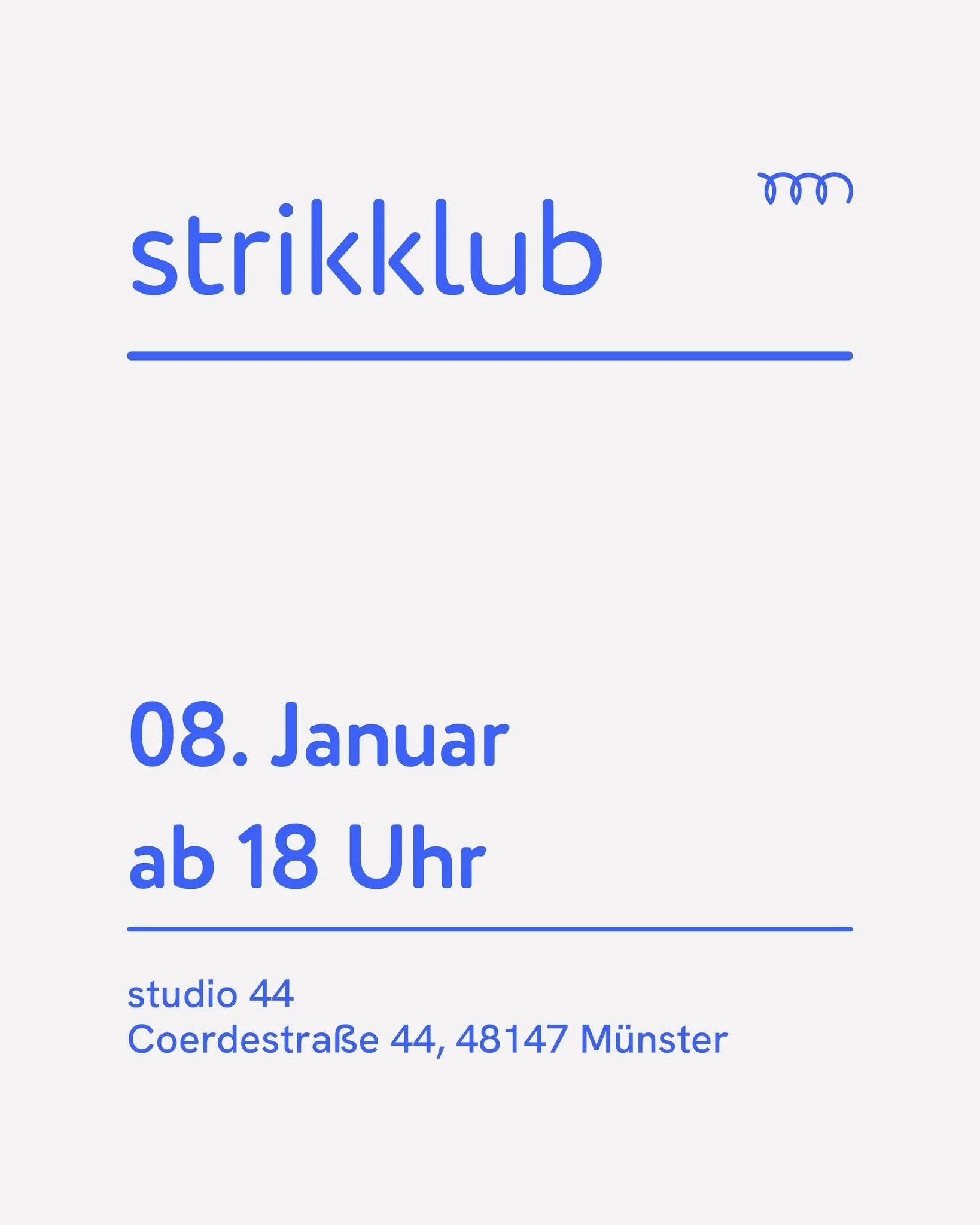 Der erste Strikklub im neuen Jahr steht vor der T&uuml;r.
Am 05.01. starten wir wieder gemeinsam &ndash; ruhig, ohne Eile und mit einem Tisch voller Wolle, Fragen, Ideen und Begegnungen. 
Ich freue mich auf den Auftakt 2026 und darauf, mit euch Masch