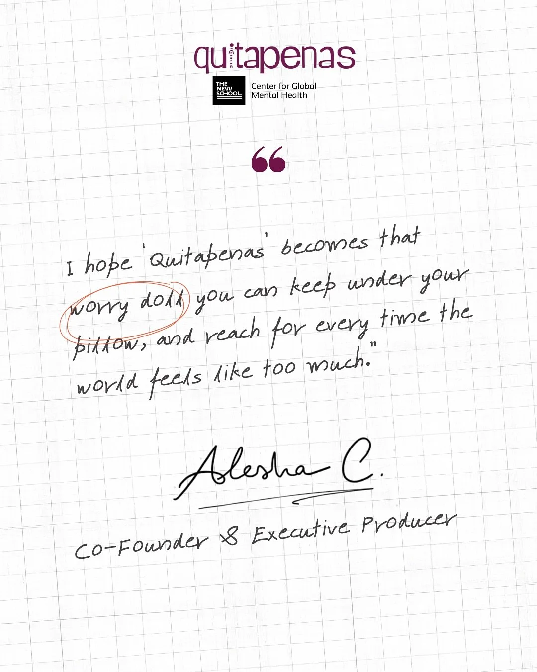 A note from our Co-Founder &amp; Executive Producer, @psycidvega 

&ldquo;It all started by listening;
And then pausing; and listening to the scientific research that screams for scalable mental health solutions that truly resonate and reach those mo