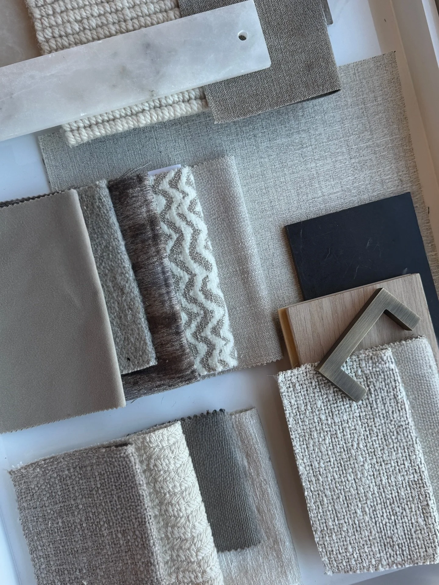 The team have been developing designs for a pared-back Master Bedroom Suite in one of our upcoming projects.
The Clients brief was for a light, bright space with a contemporary feel - we’ve introduced textured neutrals, honed stone finishes, an