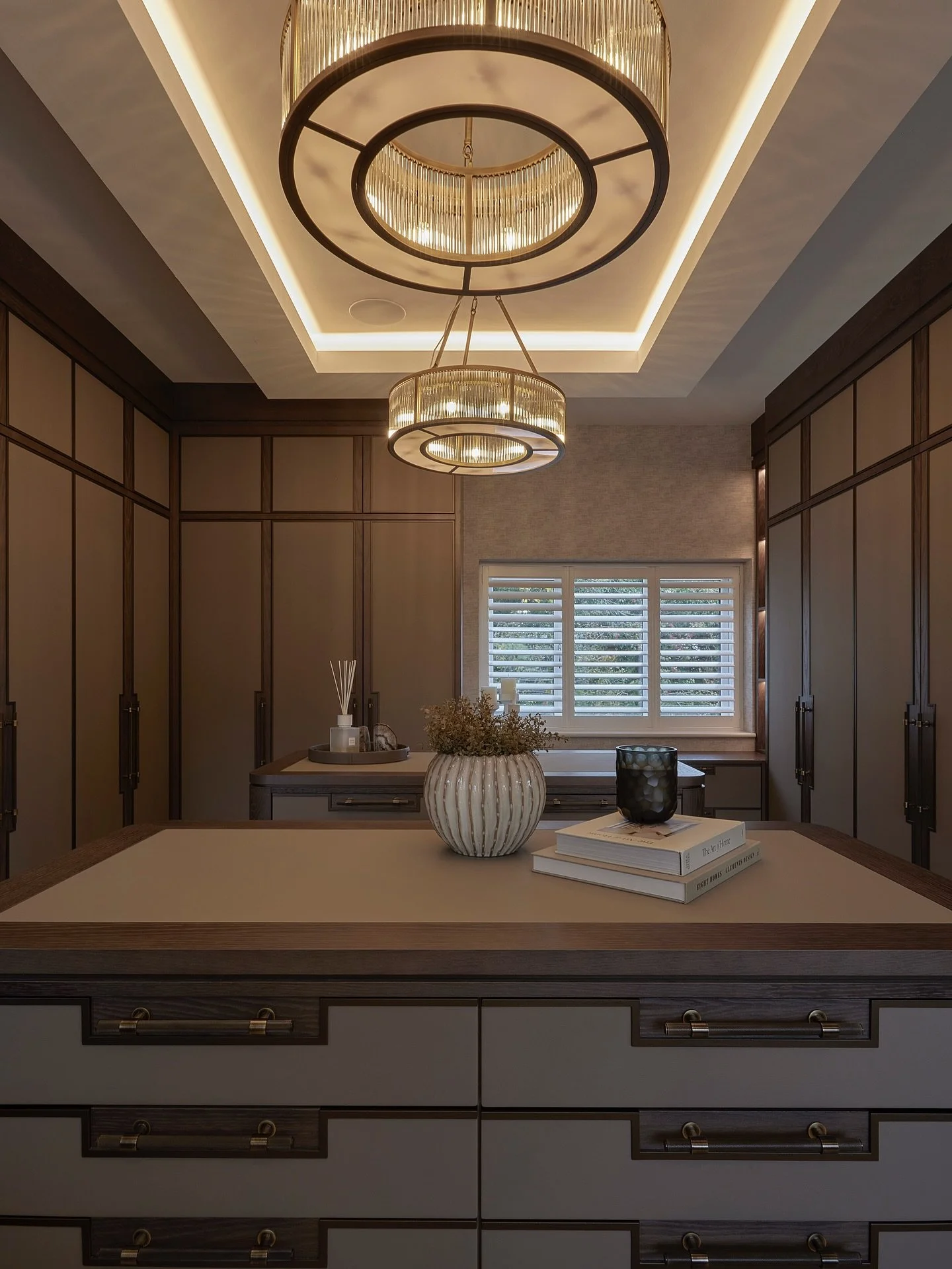 Flowing seamlessly from the Master Bedroom, the Dressing Room at Hawthorn House is all about smart storage and thoughtful design.

With His and Her Islands, the space has its own identity while beautifully complementing the bedroom finishes. High-lev