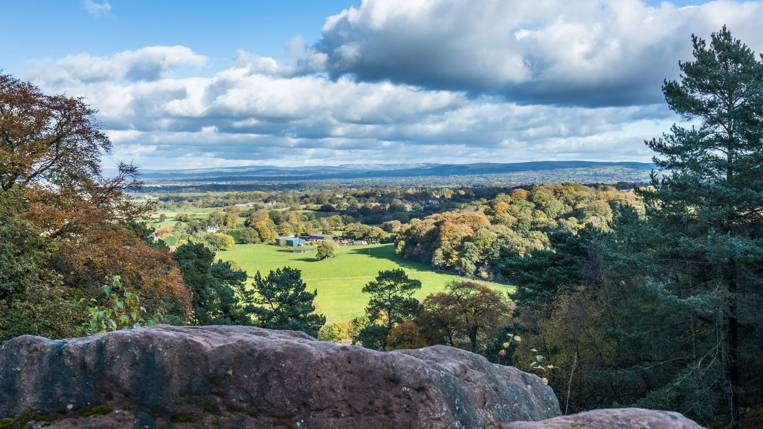 View at Alderley Edge, Cheshire, Uk