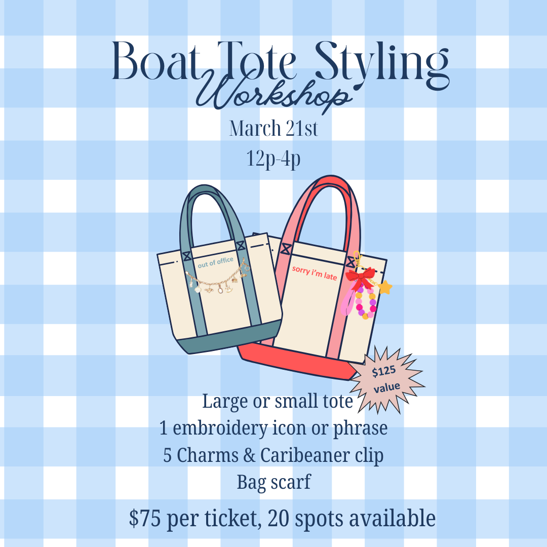 Boat Tote Styling Workshop Ticket