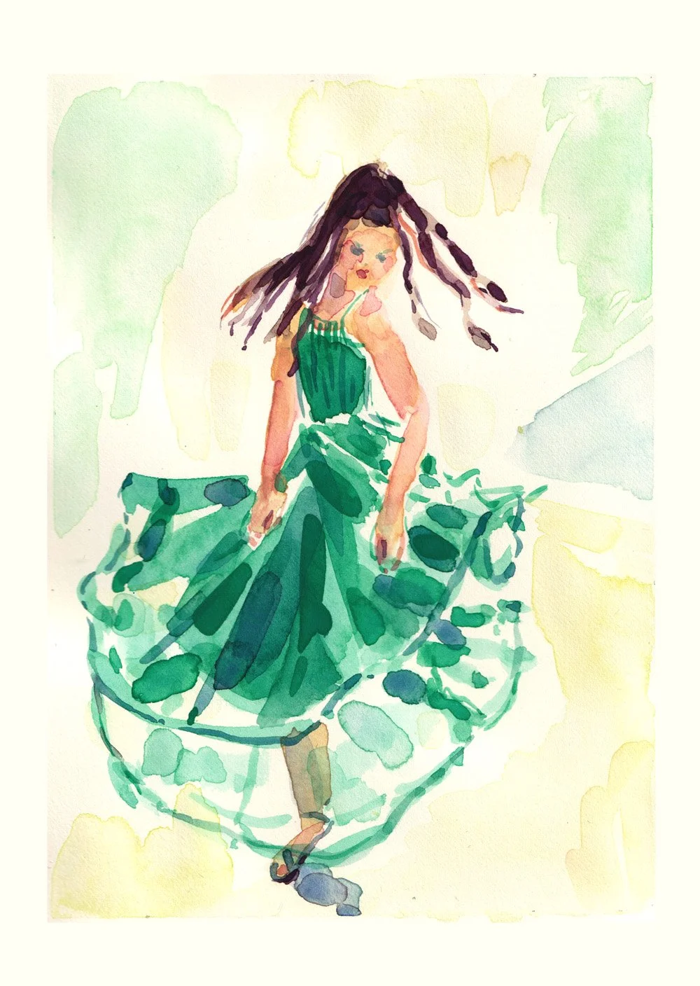 Dancing Violet 2026 Watercolour on paper, 17 x 25cm
