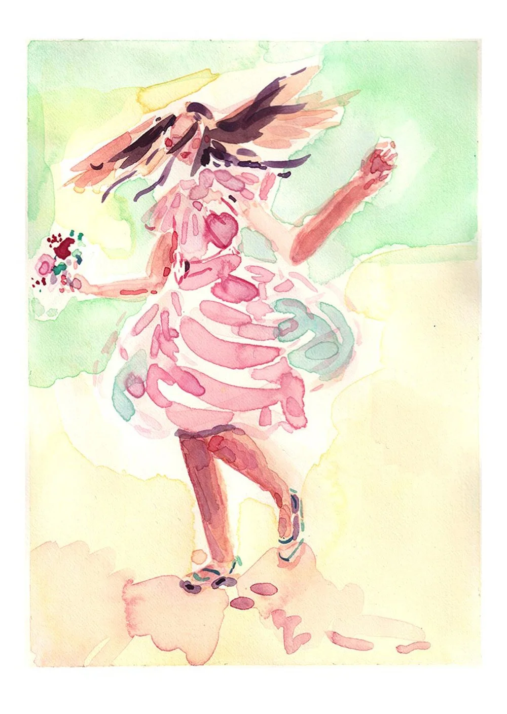 Dancing Louisa<br>2026<br>Watercolour on paper, 17 x 25cm