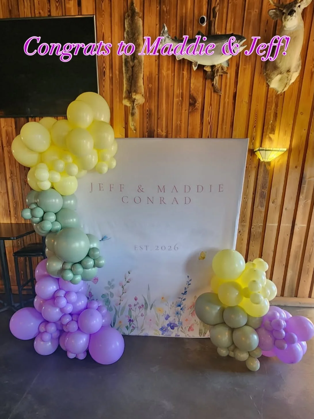 Love is in bloom for Maddie &amp; Jeff 💜💍
#bridalshower #balloondecoration #balloonarch #loveisinbloom #celebrateeverything