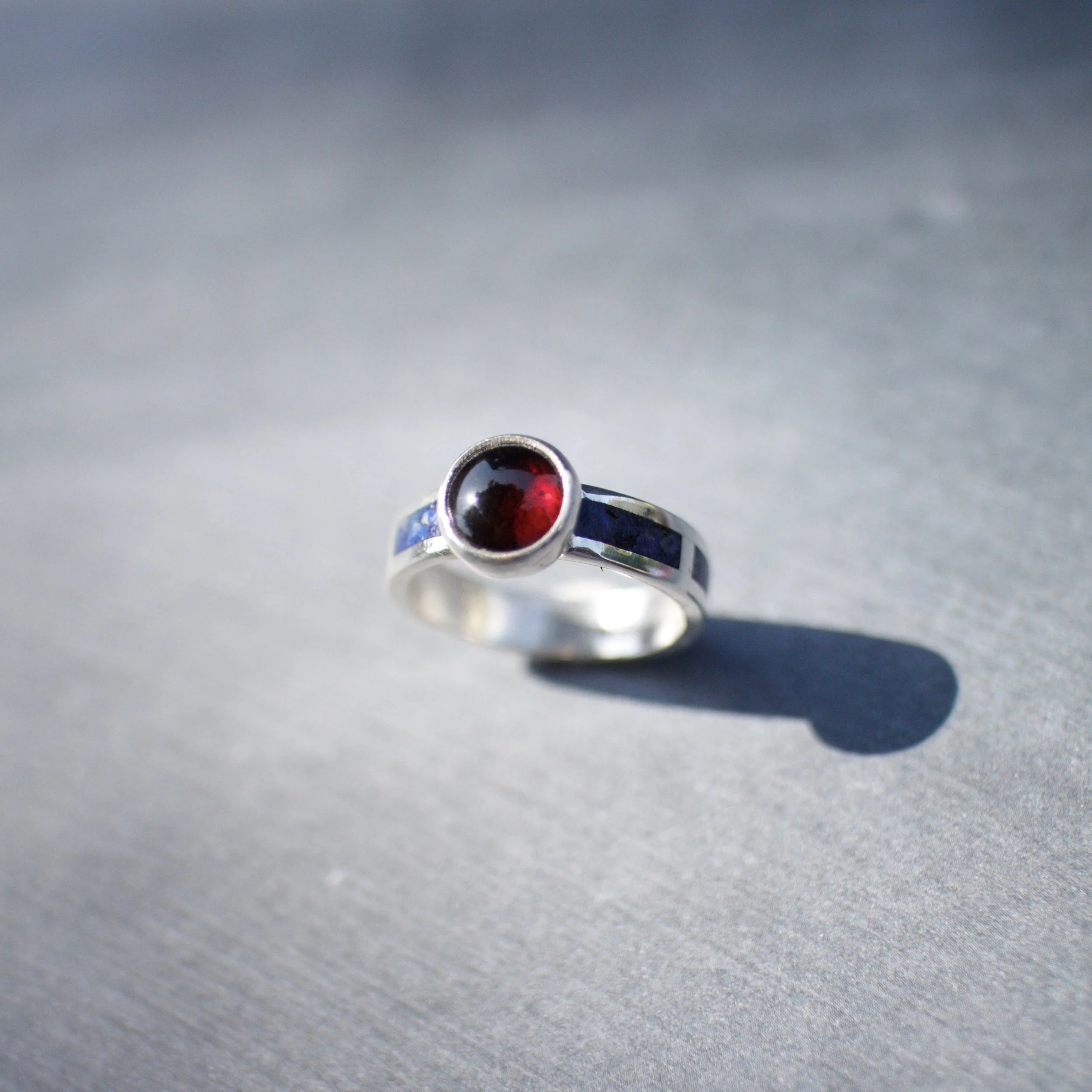 Lapis Inlay Ring-MTO