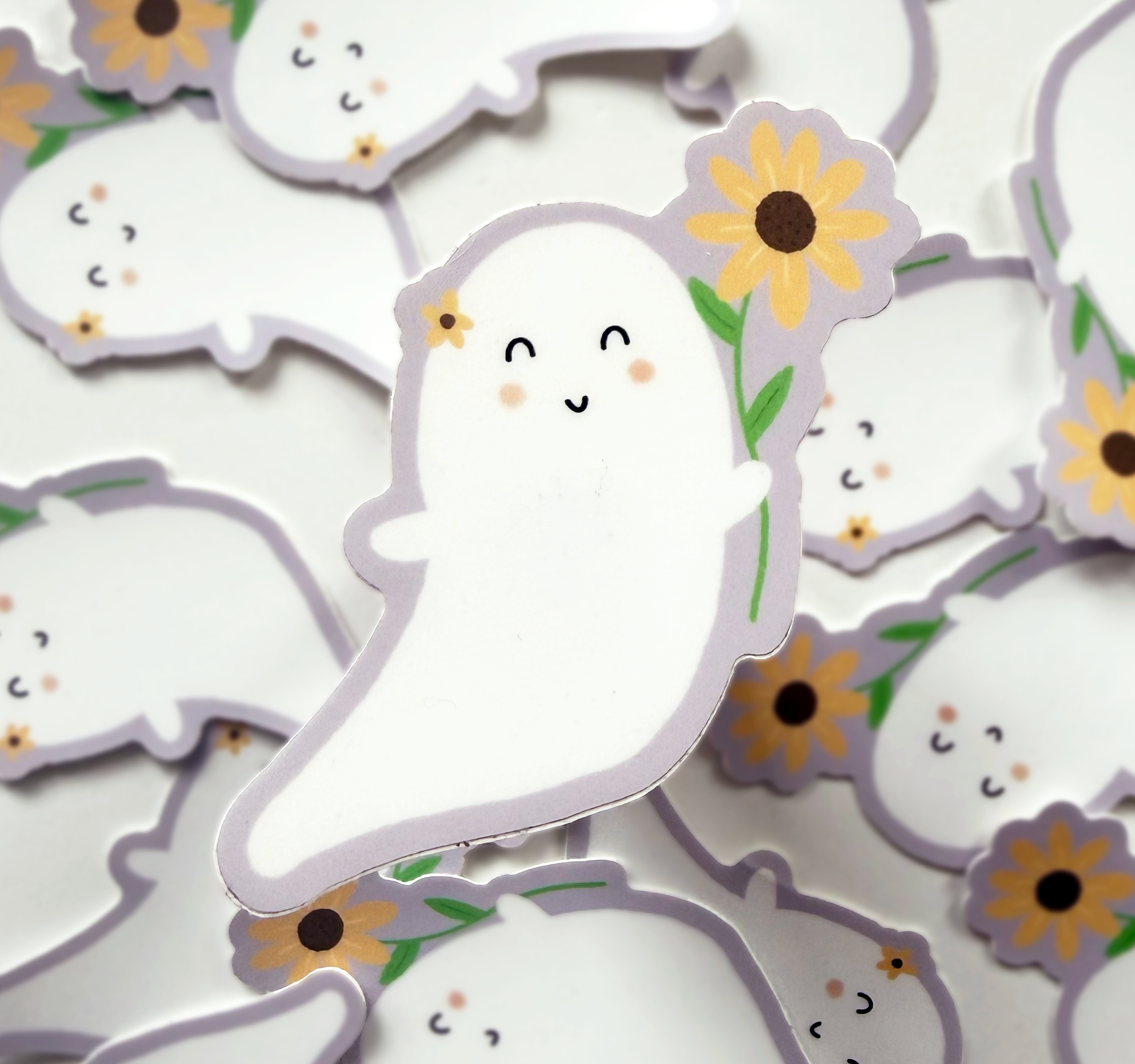 Flower Ghost Sticker