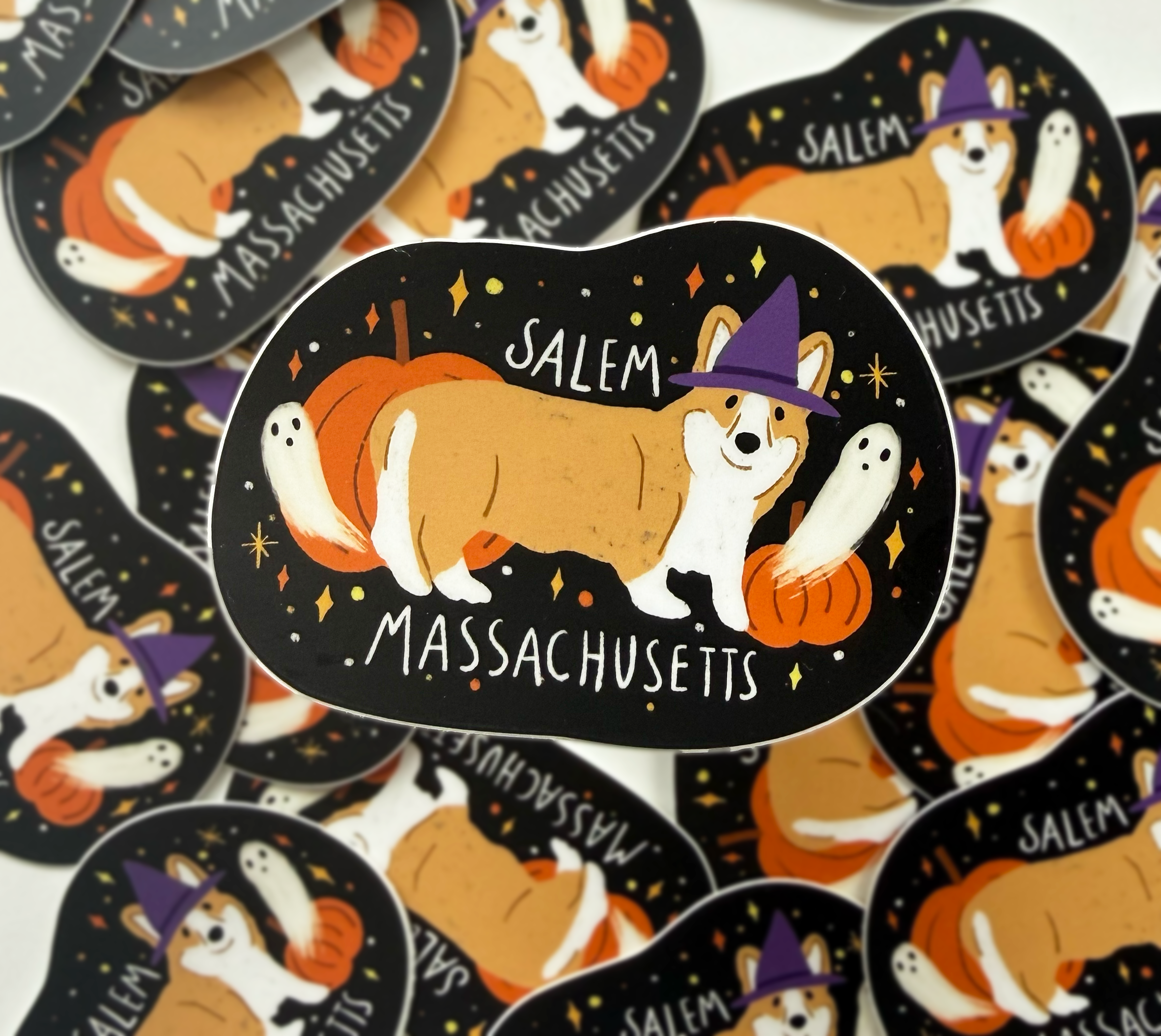 Corgi Salem Sticker