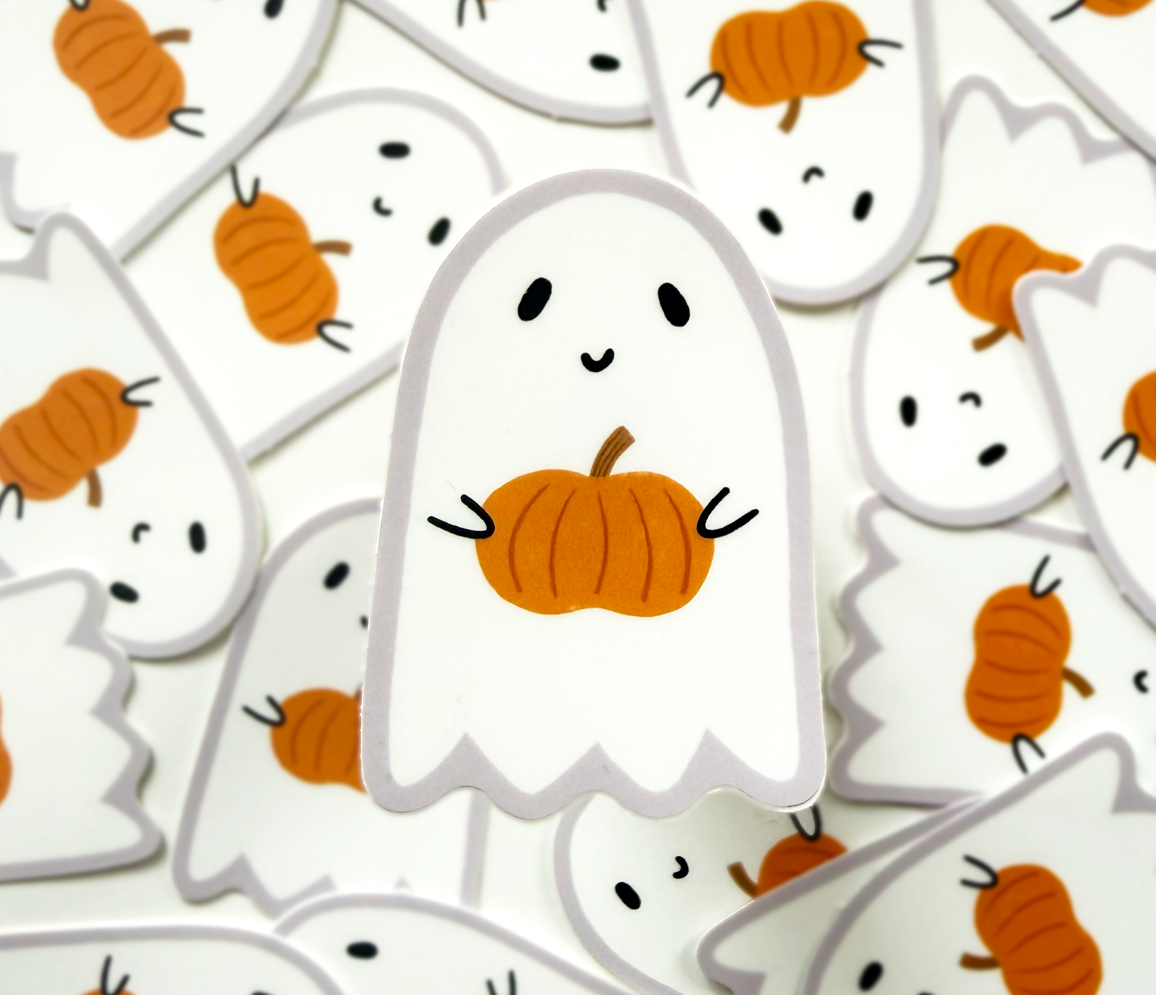 Pumpkin Ghost Sticker