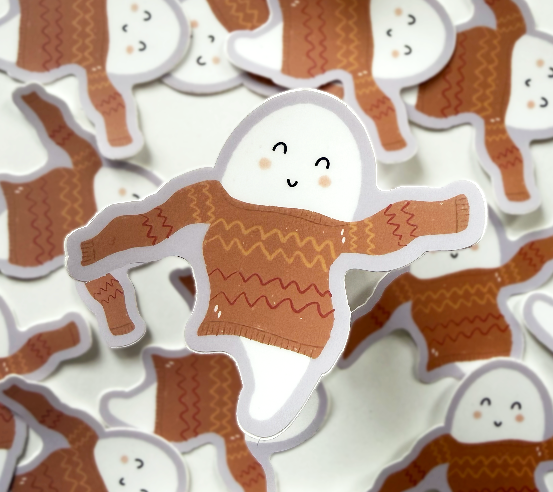 Cozy Sweater Ghost Sticker