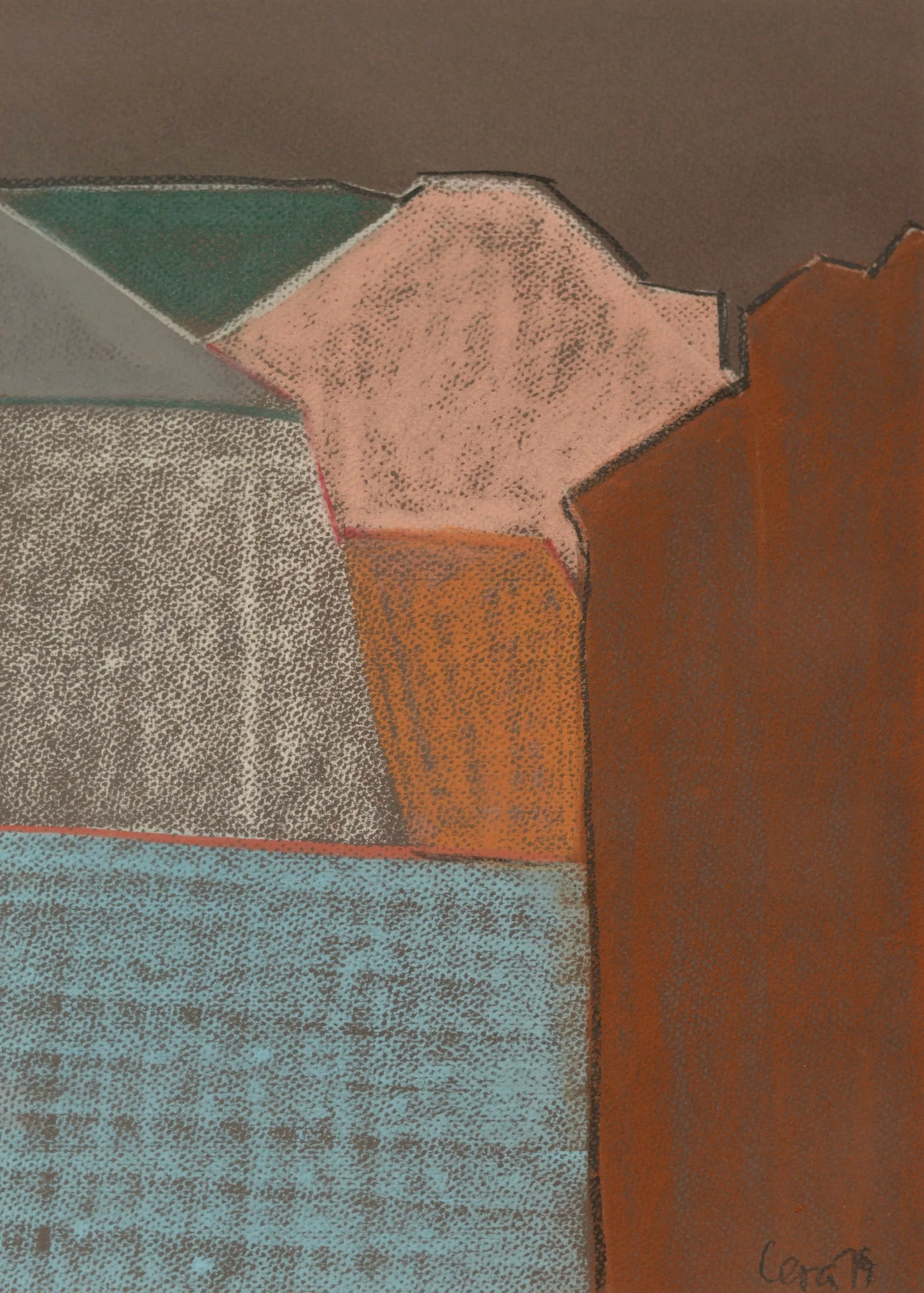 'Gimme Shelter'  · Pastel  on Canson Paper · 15 x 10.5"   · 1979.