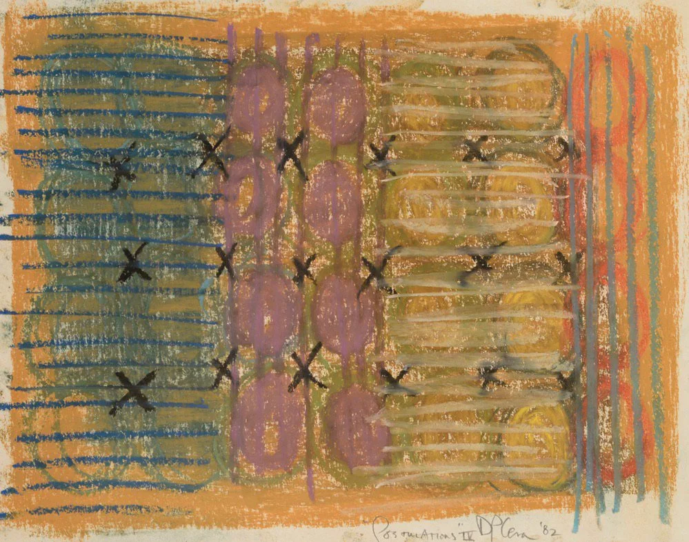 'Postulation IV'  · Pastel on paper · 8 x 13" · 1982