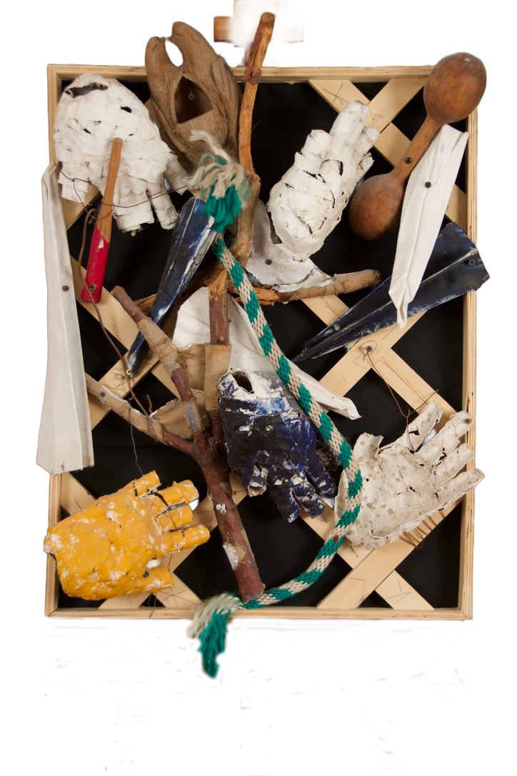 'Bird in the Hand' ·  Collage · 29" x  23" · 2016