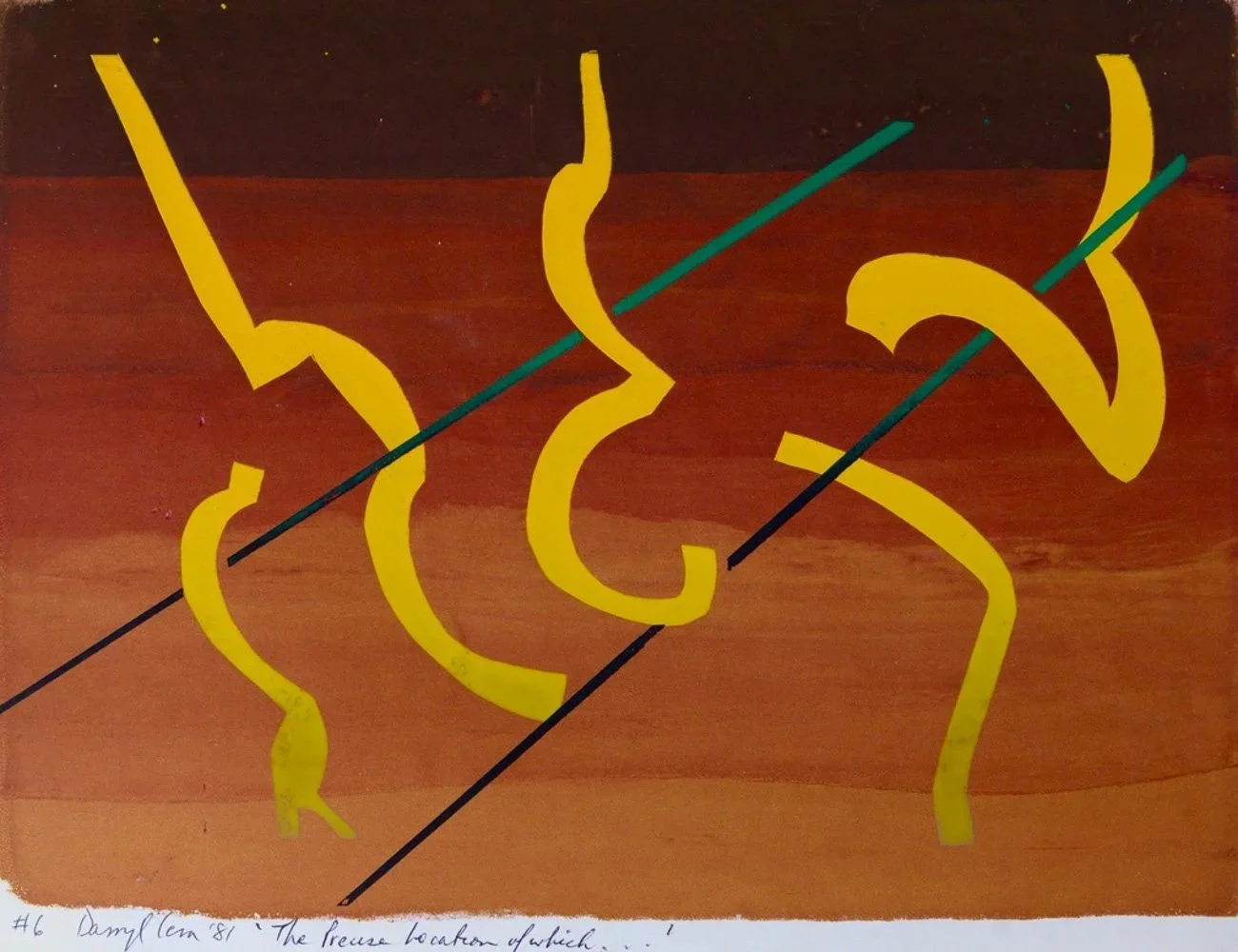 'The Precise Location of which...'  · Silkscreen on Paper  · 8.5 x 11" · 1981.