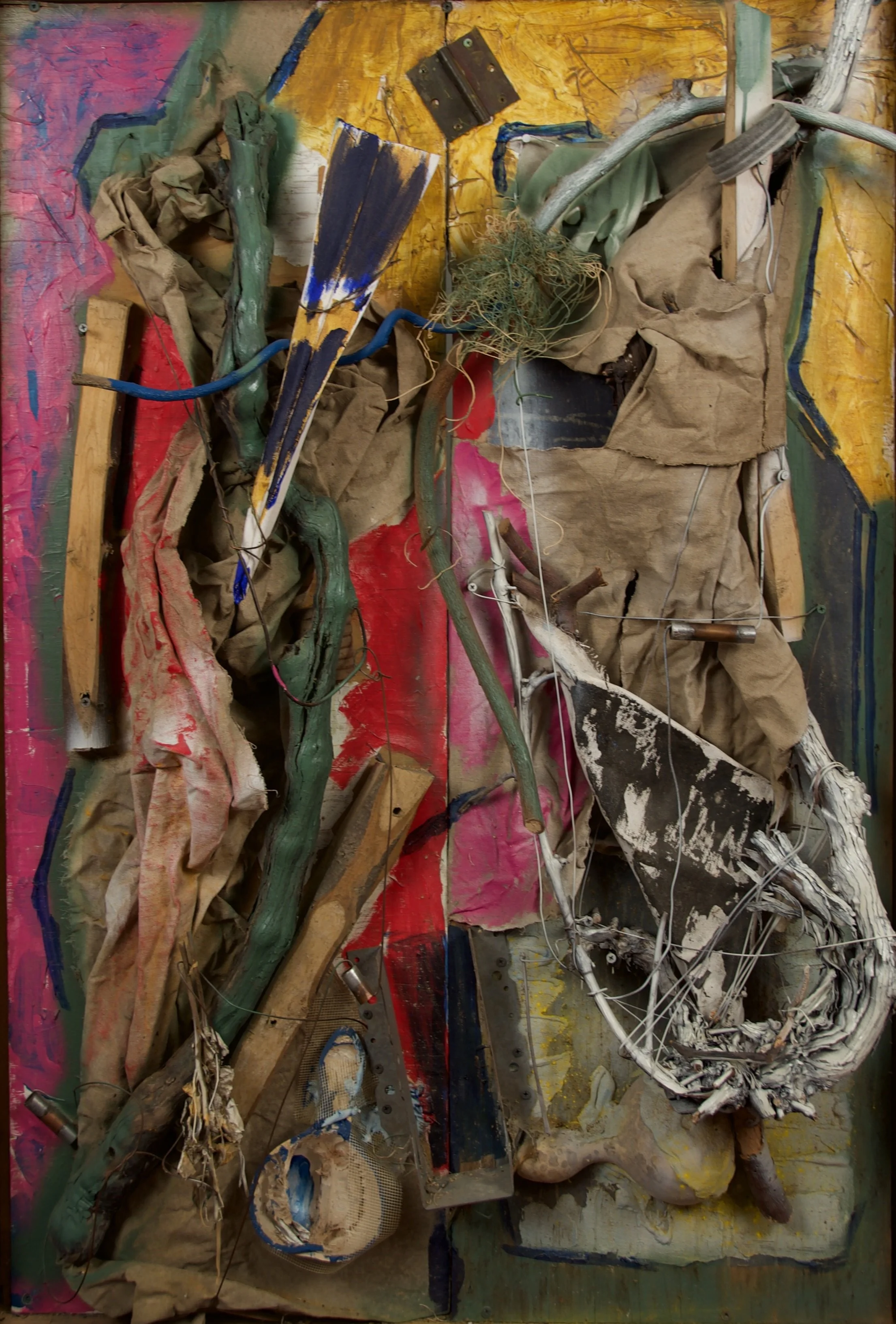 'Off the Vine'  ·  Collage · 50 x 35 x 6" · 2001