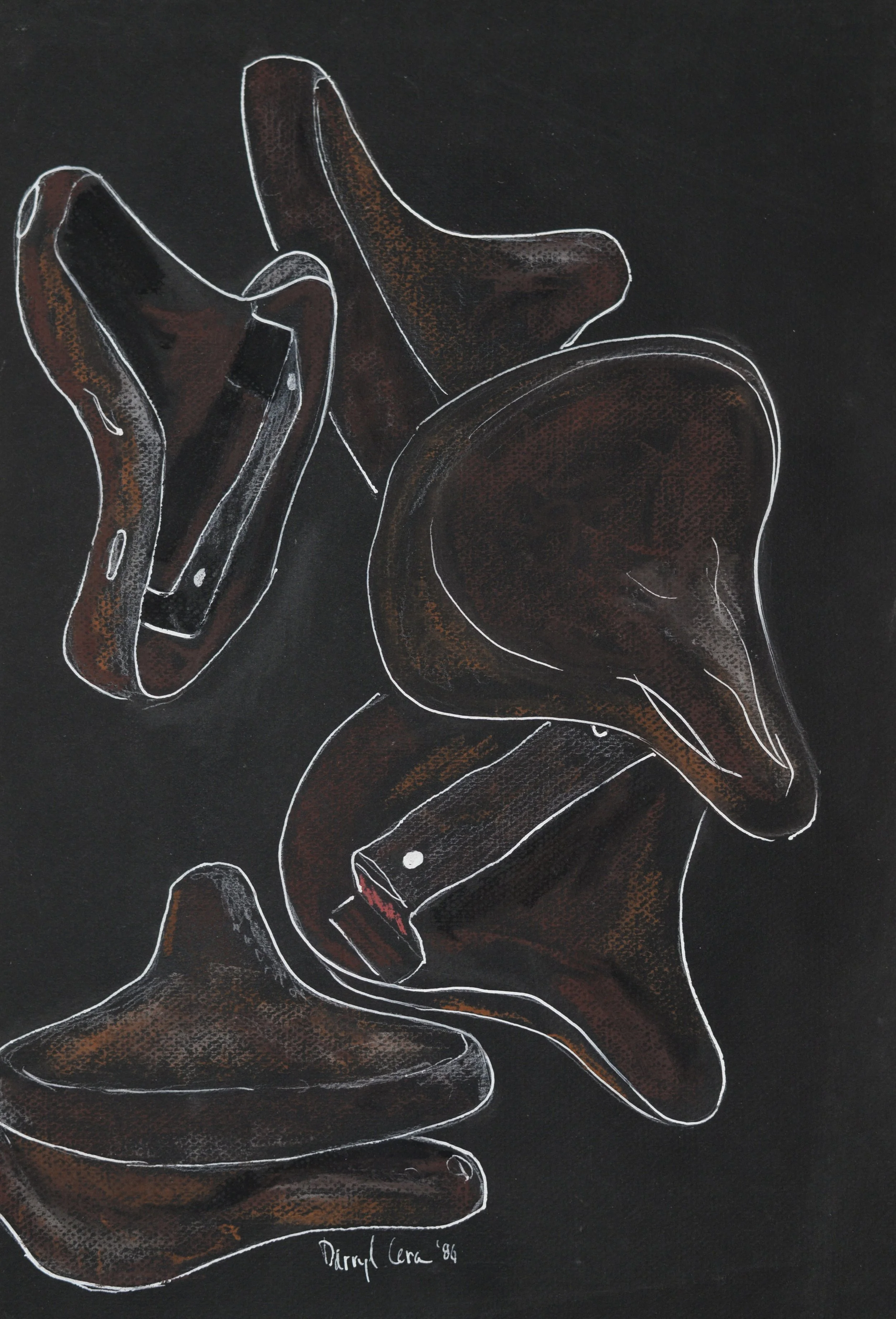 'Magic Seat Ride'  · Mixed Media on Canson Paper · 18 x 12.5" · 1980.
