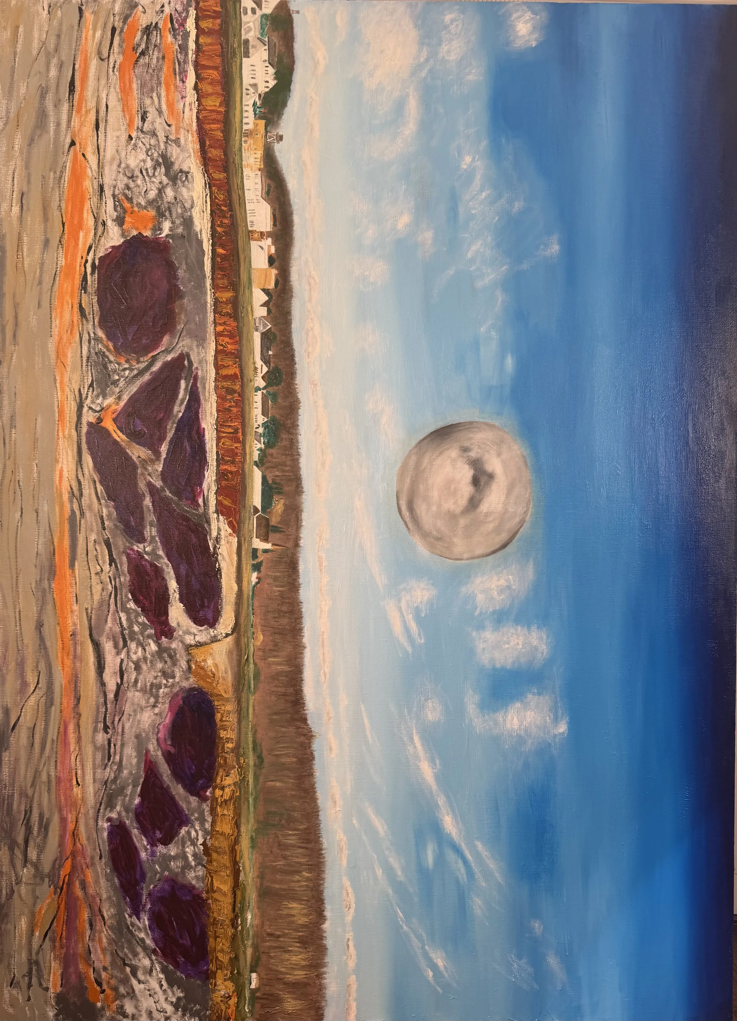 'On Borrowed Ground' Oil on Linen 72"x52" 2026.