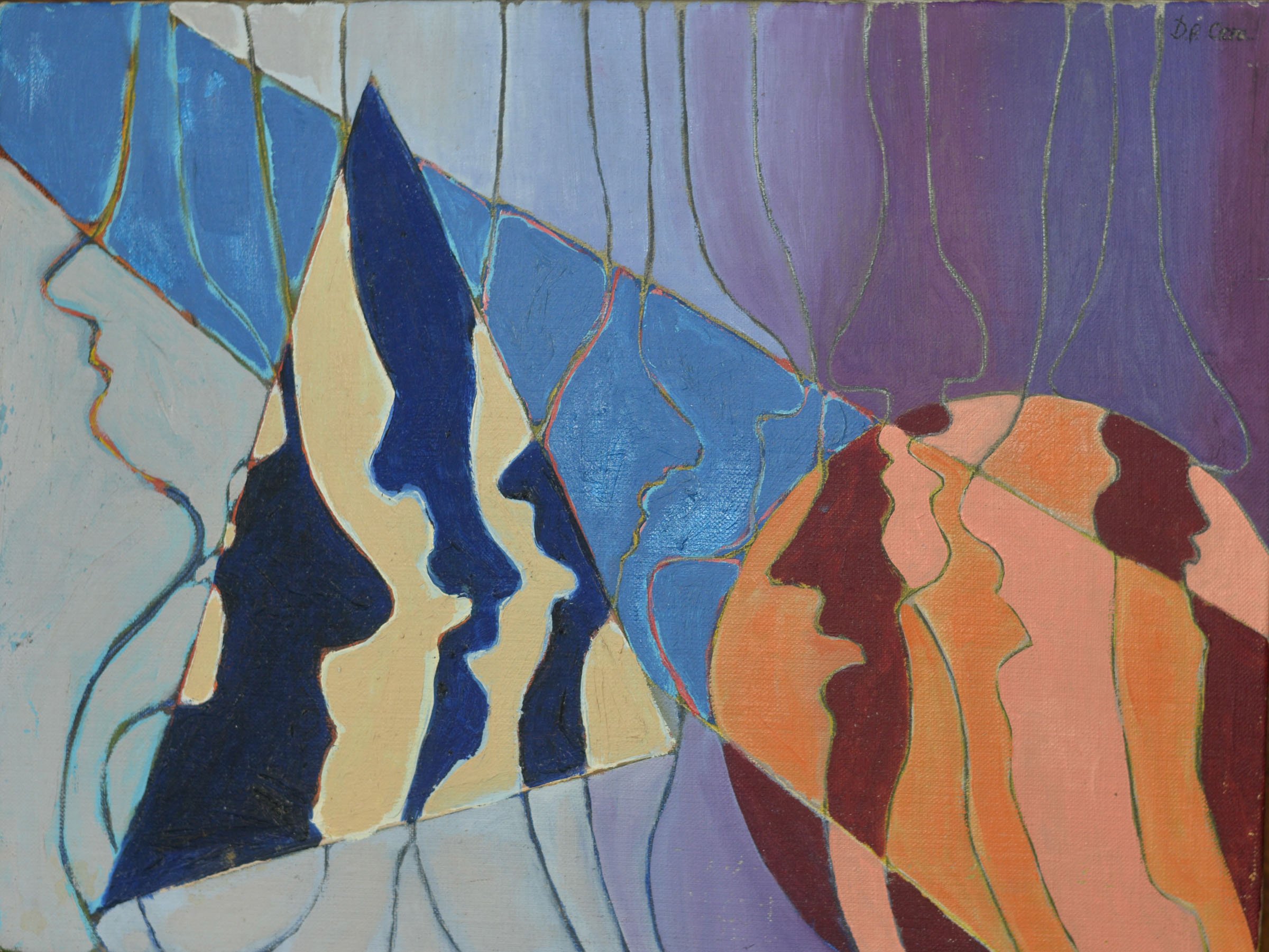 'Profiles · Oil on Linen Board · 14" x 19" · 2006