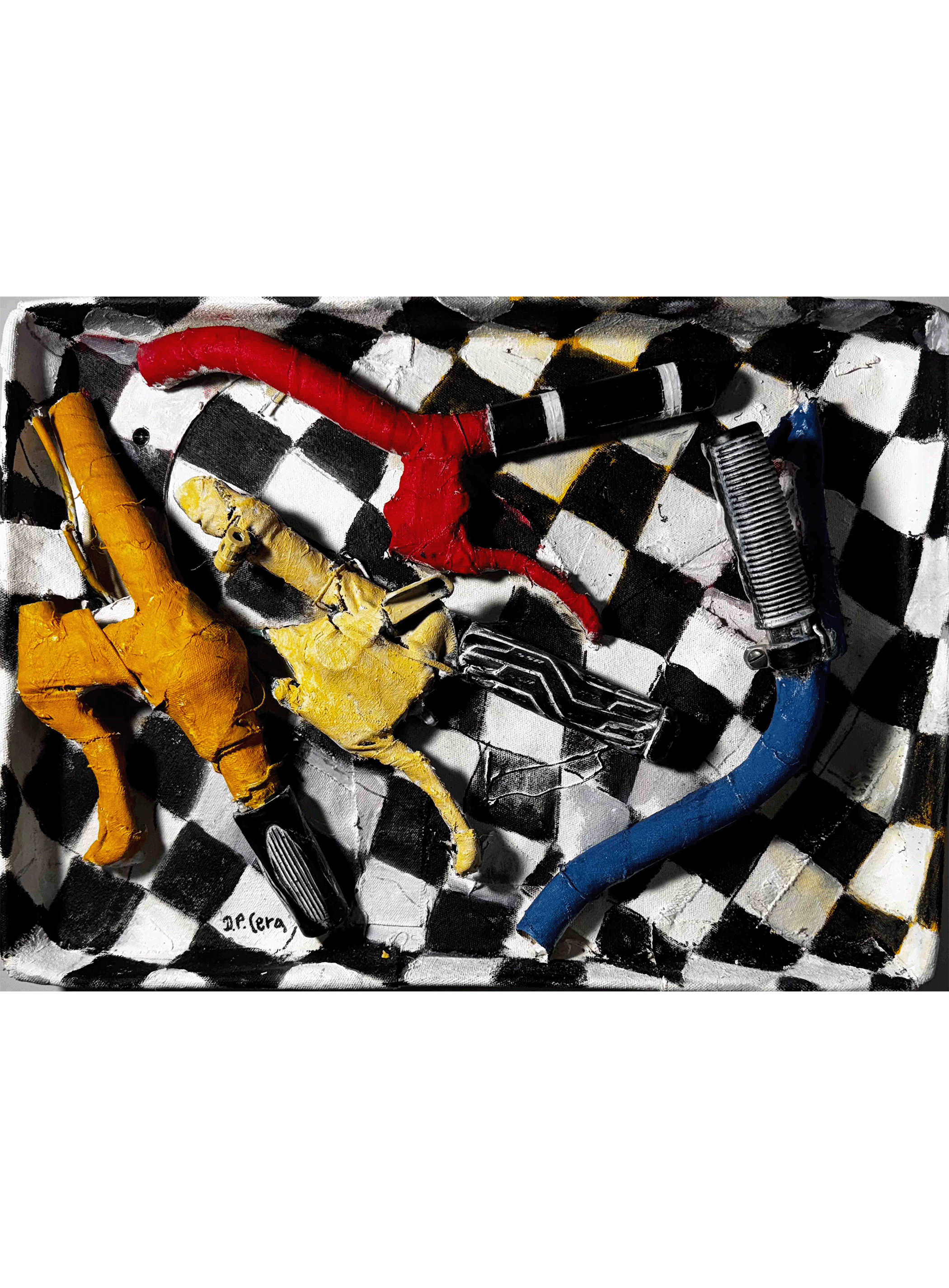 'Get A Grip" · Collage · 12.5 x 18.5 x 4" · 2025