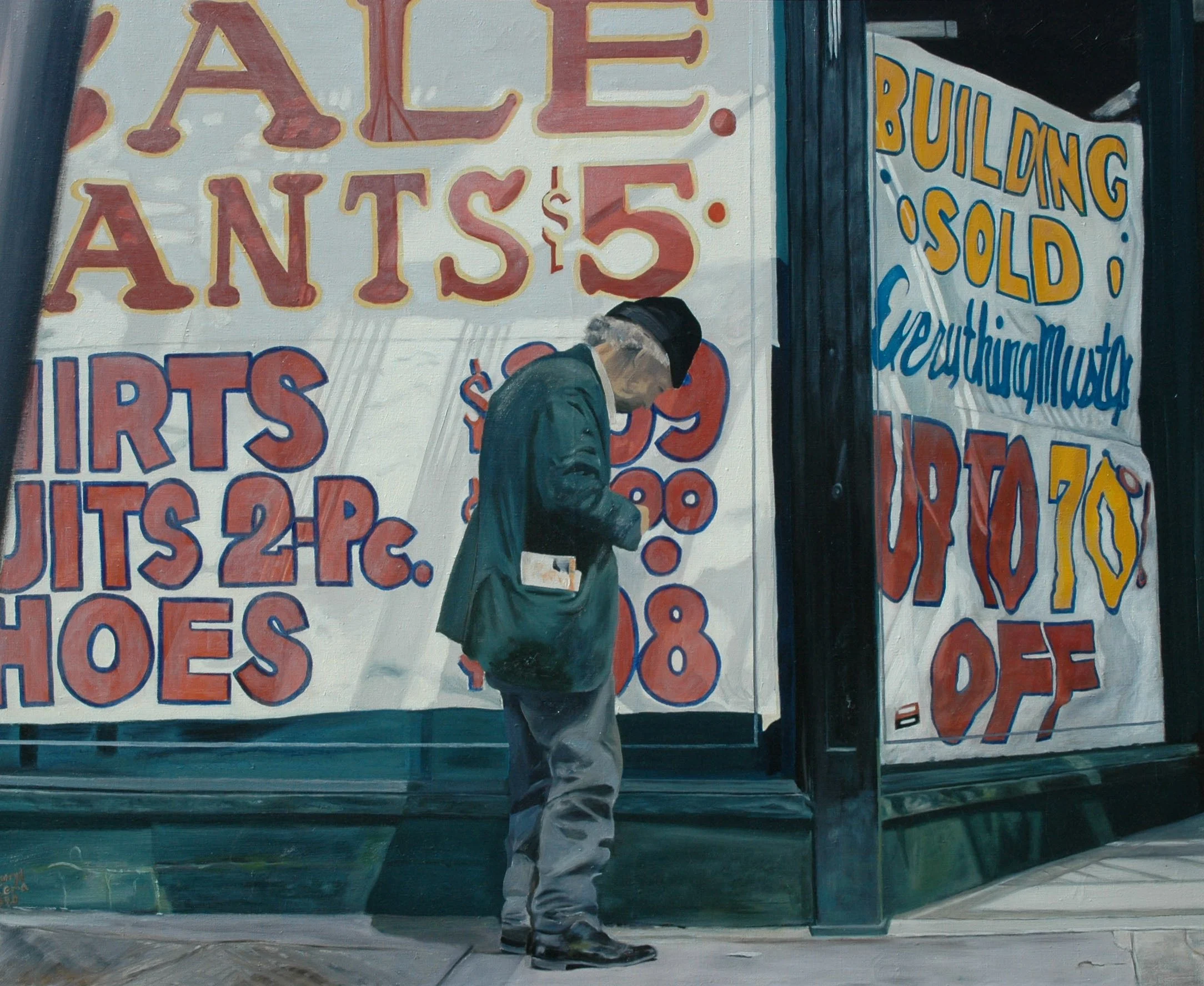 Everything Must Go'  Oil on Linen  43" x 53" 1980