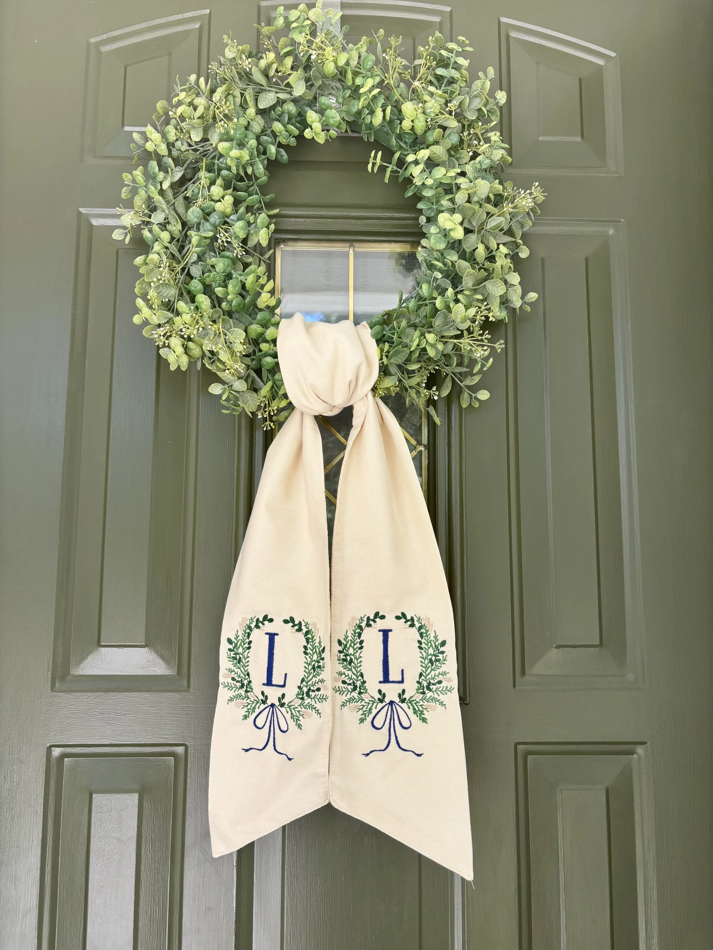 Double Sided Wreath Sash